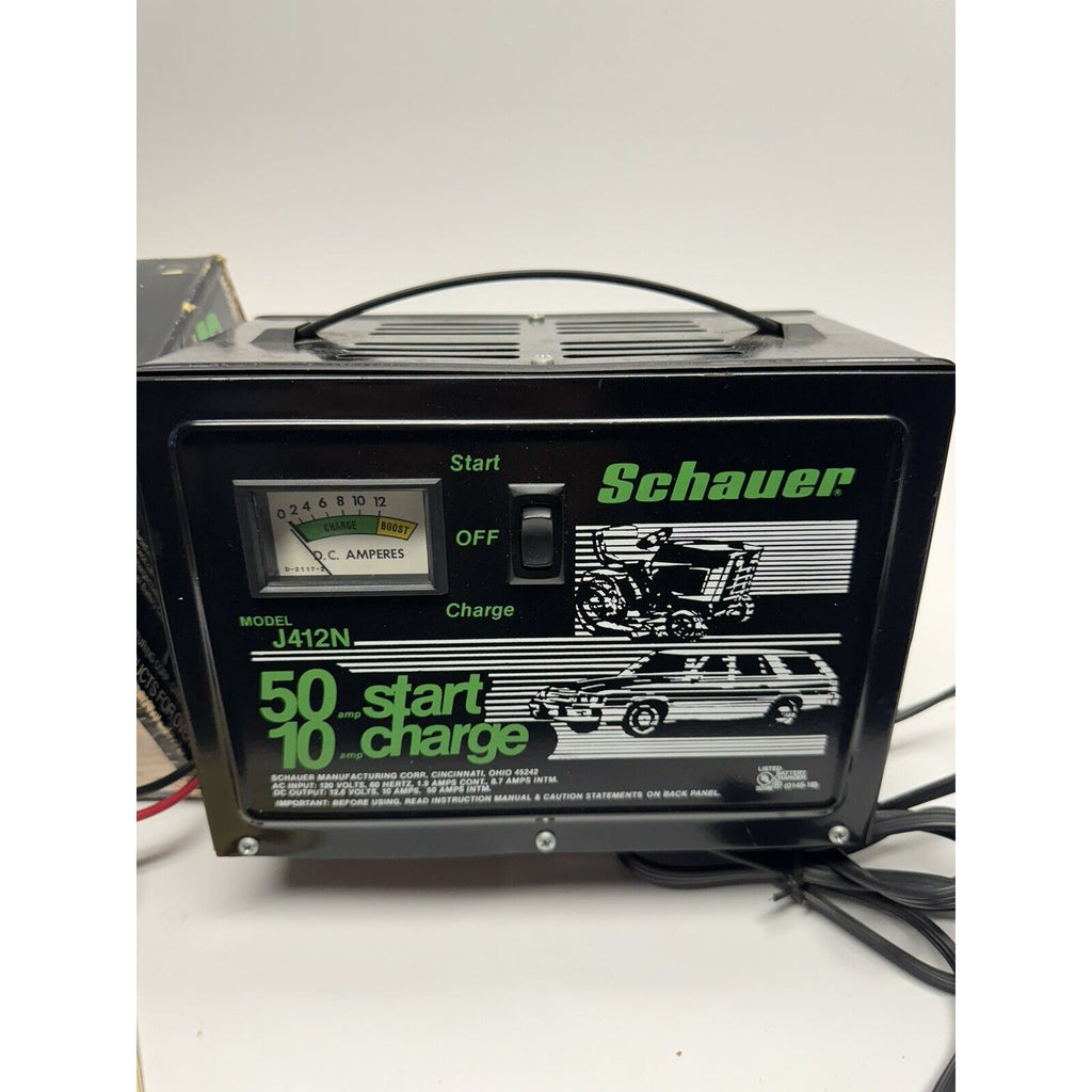 VINTAGE NOS Schauer 50 AMP Start / 10 AMP Battery Charger Starter Model J412N