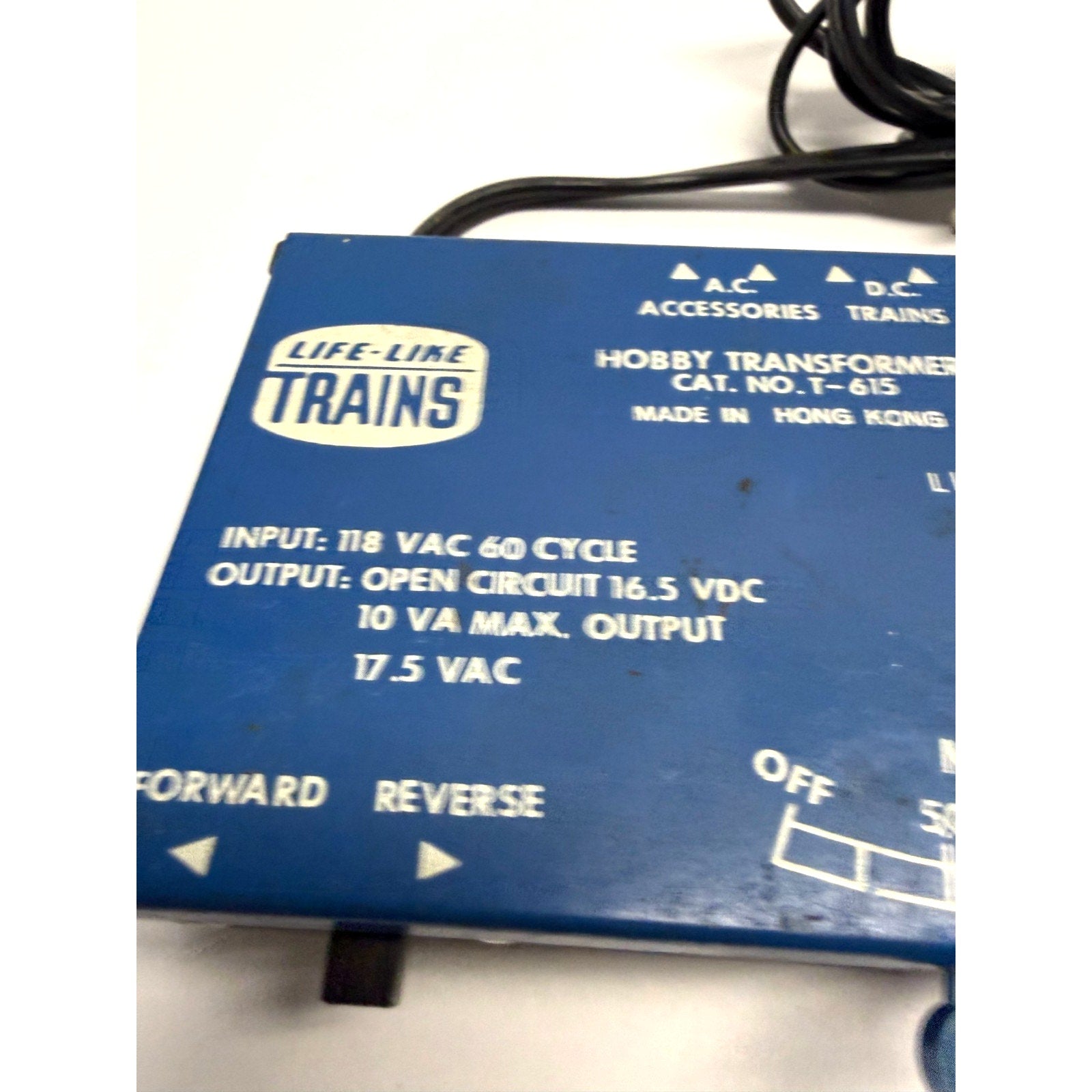 Vintage Life Like T-615 Hobby Transformer Model Train Controller