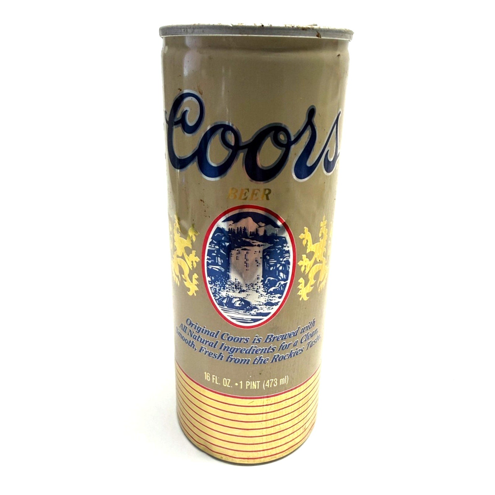 Vtg 1970s 1980s Coors Original Beer Can 16oz (1 Pint) Aluminum Pull Tab Empty