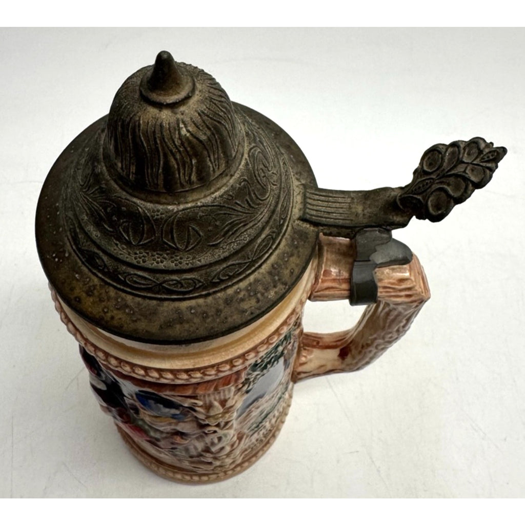 Vintage Gerz German Stein "Aufder Alm" "A.Madel Beim Bier, 1st Mein Plasier"