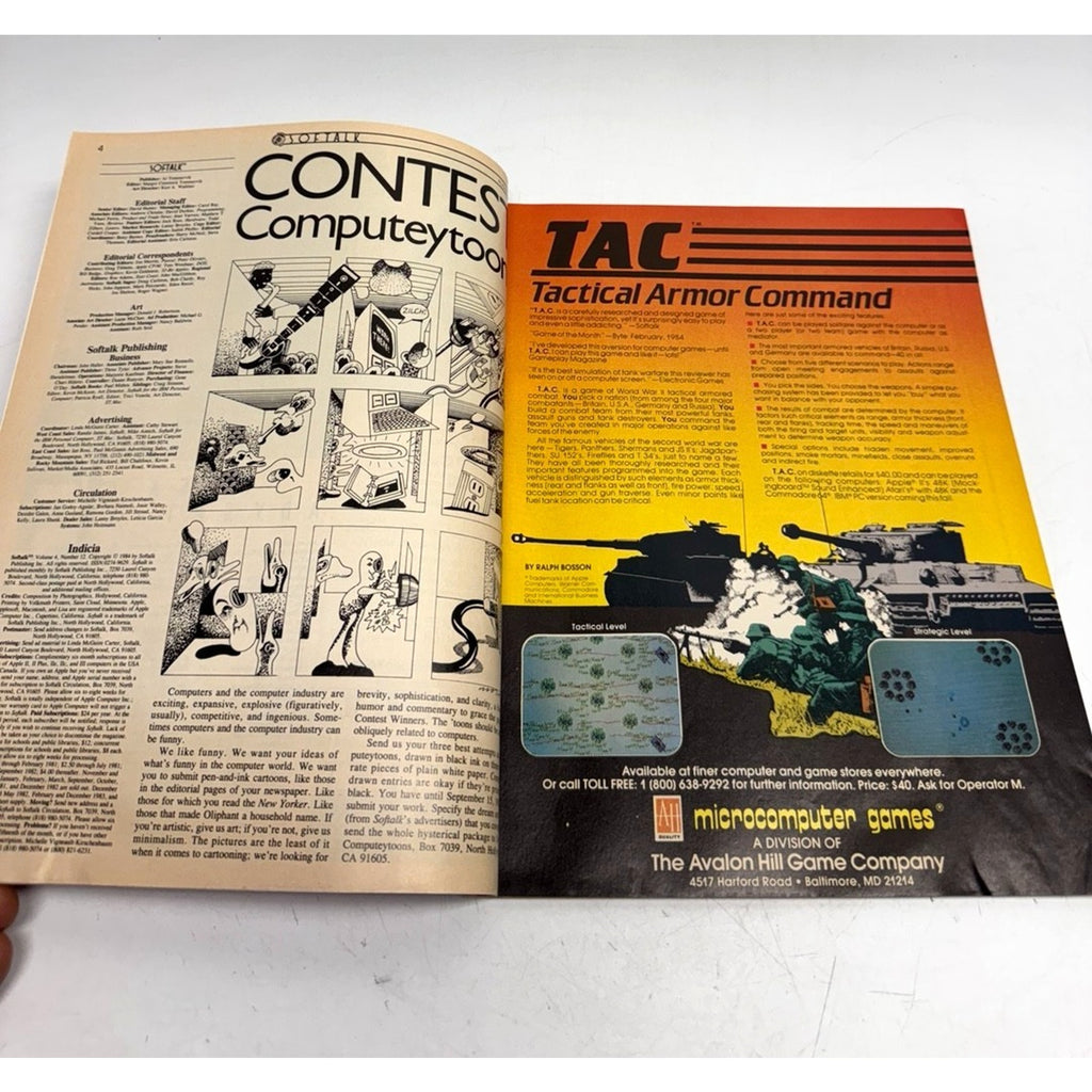 Vintage SOFTALK magazine, August 1984, Volume 4 issue.