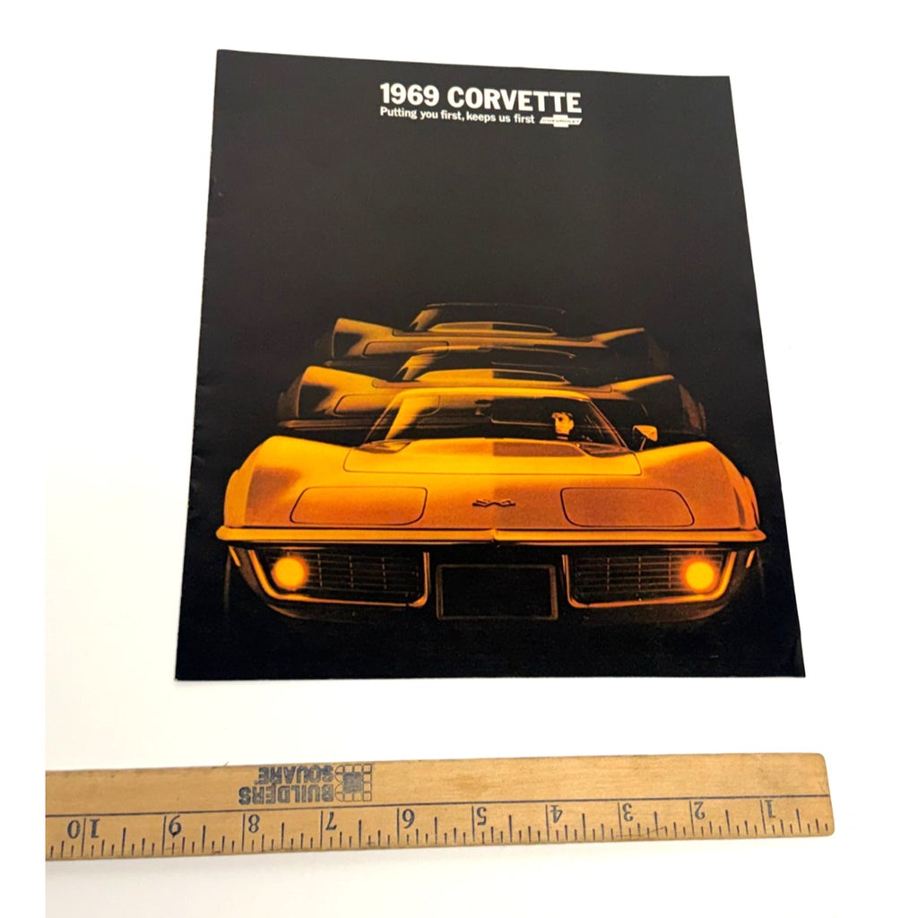 Vtg 1969 Chevrolet Corvette Prestige Dealer Sales Brochure Stingray Hardtop