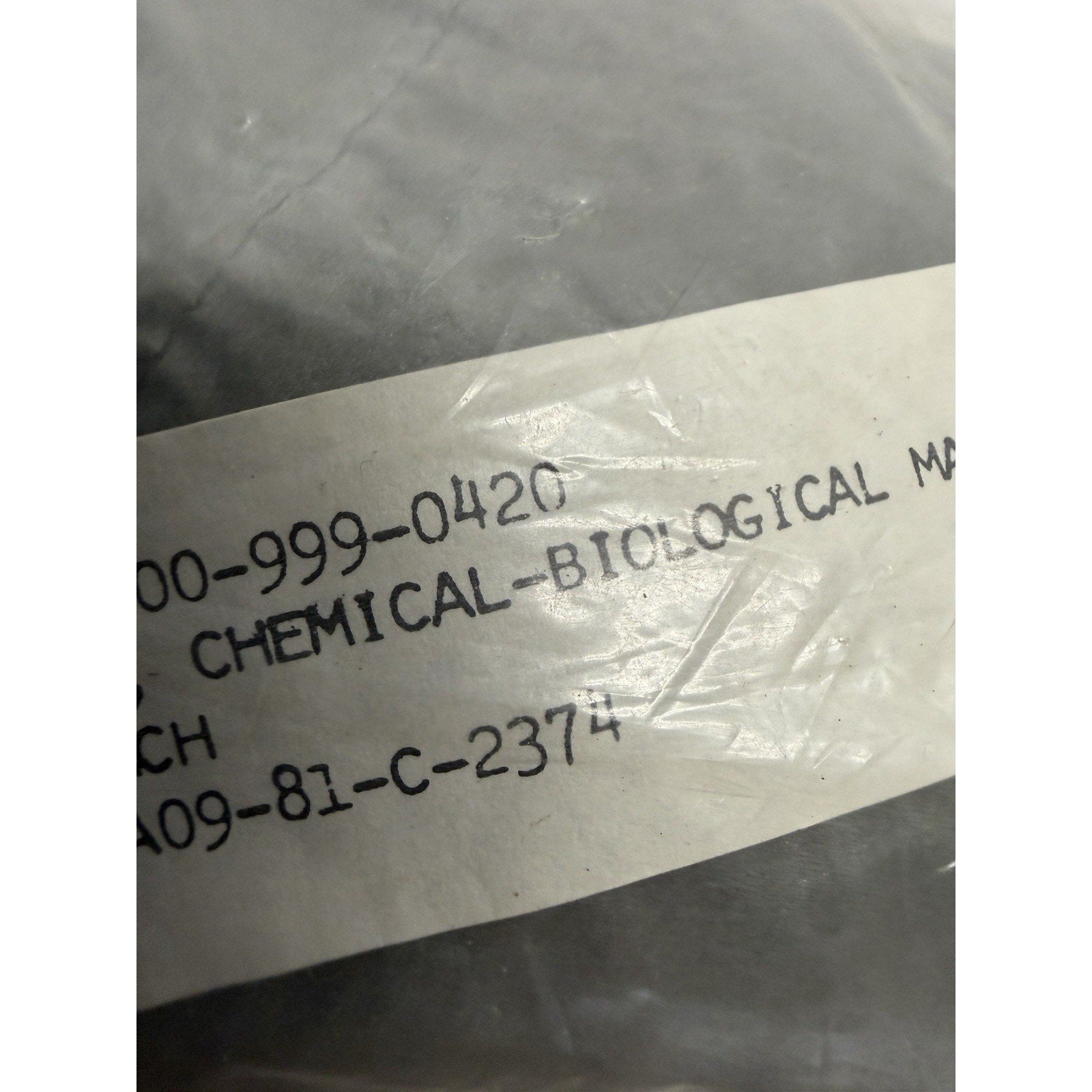 Vintage NEW SEALED Military Chemical Biological Mask Hood 4240-00-999-0420 M6A2