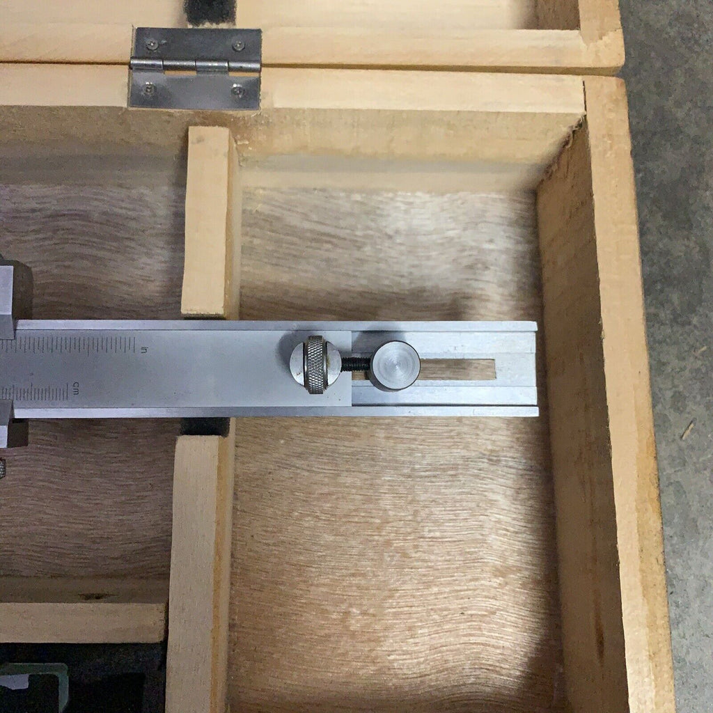 Vintage 12" Height Vernier Caliper with Zero Adjustment Device with Storage Box