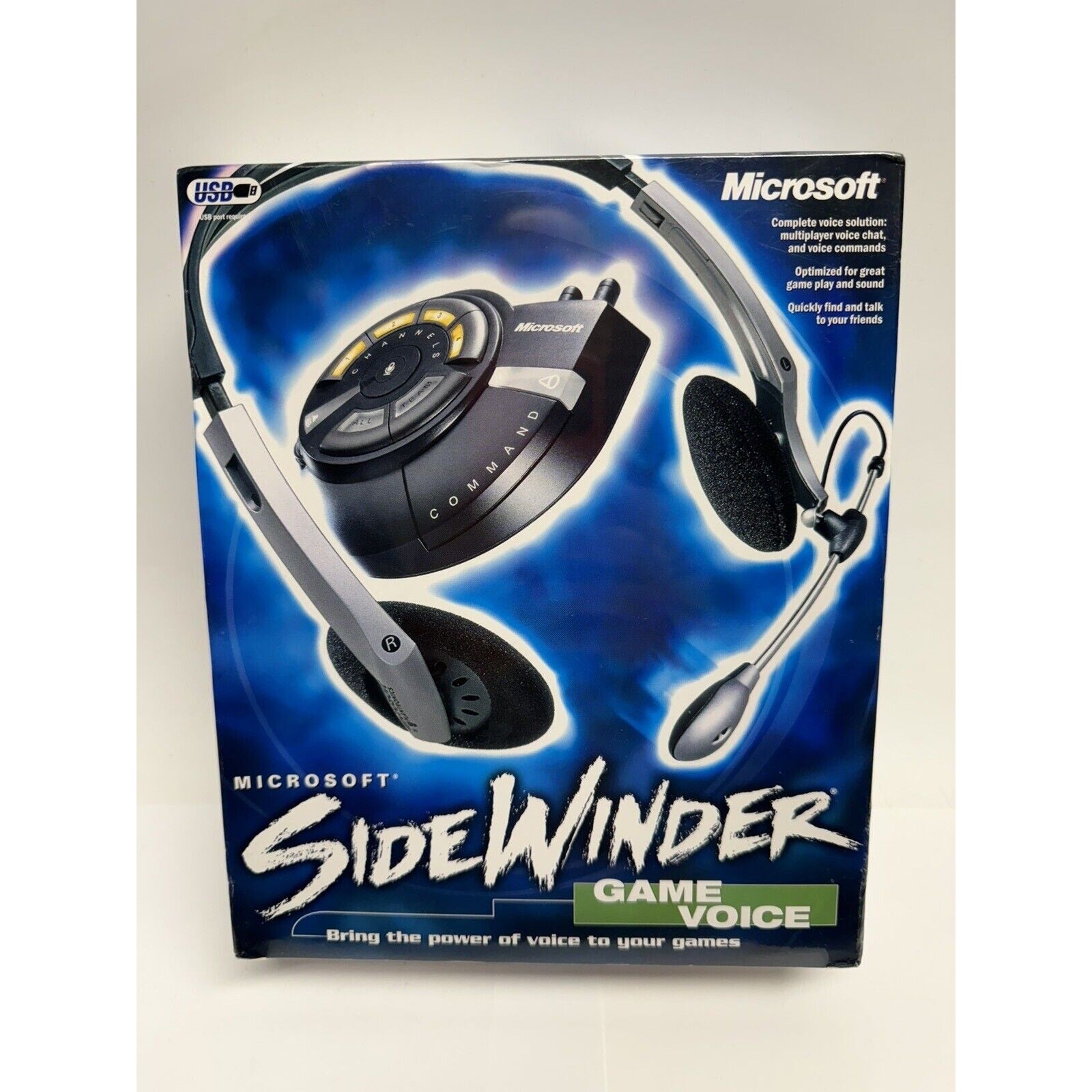 Vintage FACTORY SEALED Microsoft Sidewinder Game Voice Headset PC