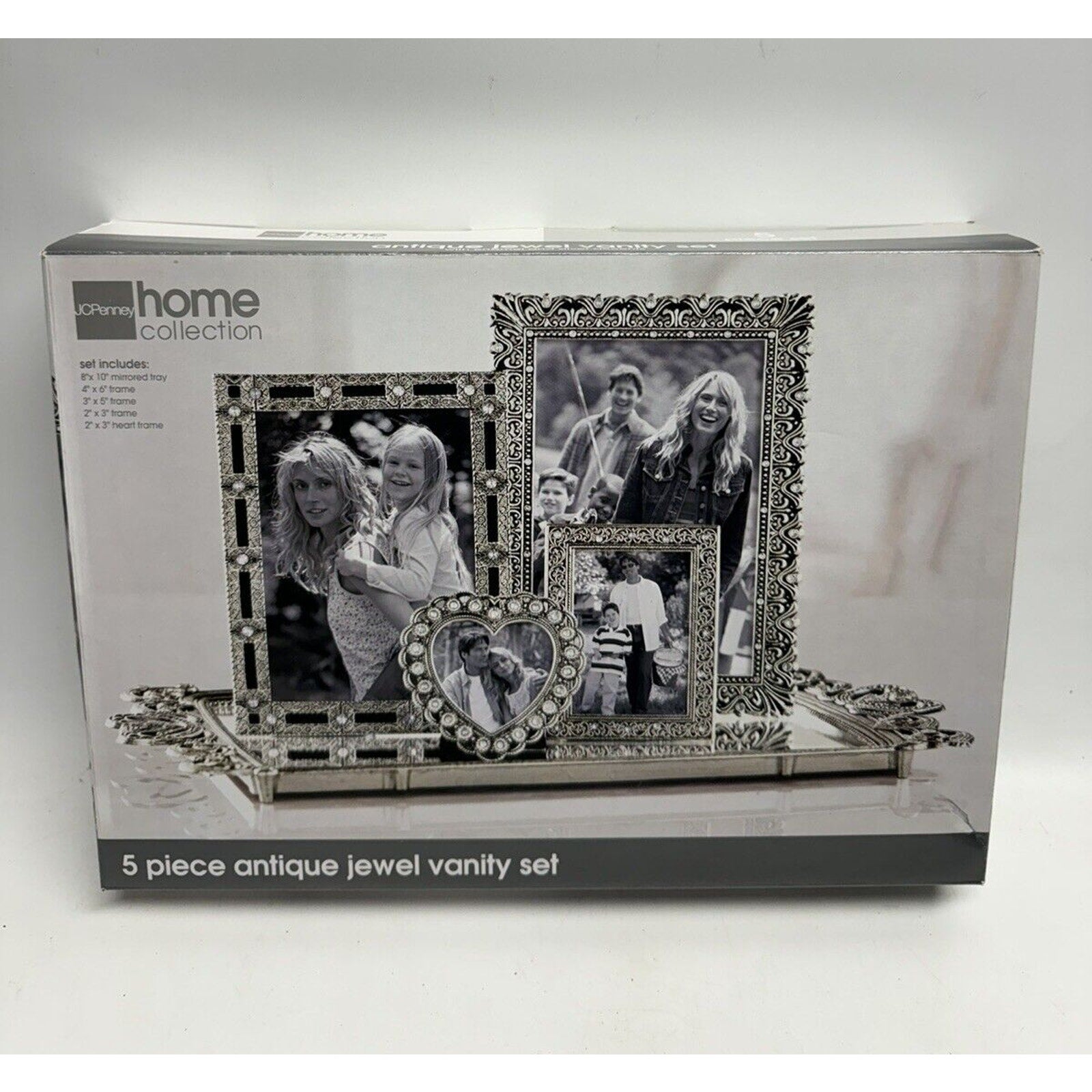VINTAGE FACTORY SEALED JC Penny Home ~ 5 Piece Antique Jewel Vanity Frame Set