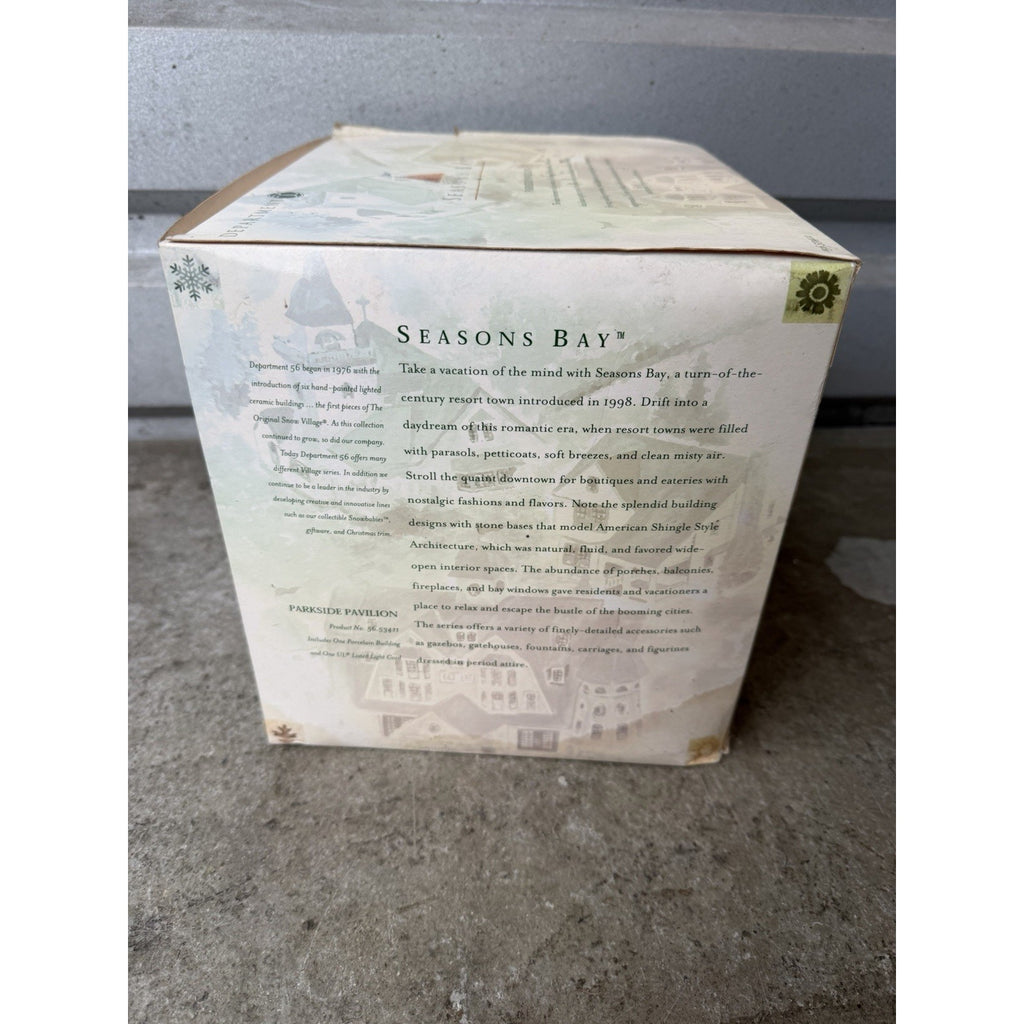 VINTAGE 1999 SEALED NEW Dept 56 Seasons Bay - Parkside Pavilion - 56.53411