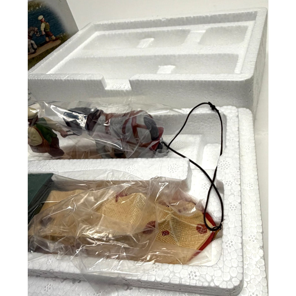 Vintage NOS Department 56 Dickens Village Abington Canal Boat Set of 2 #58522