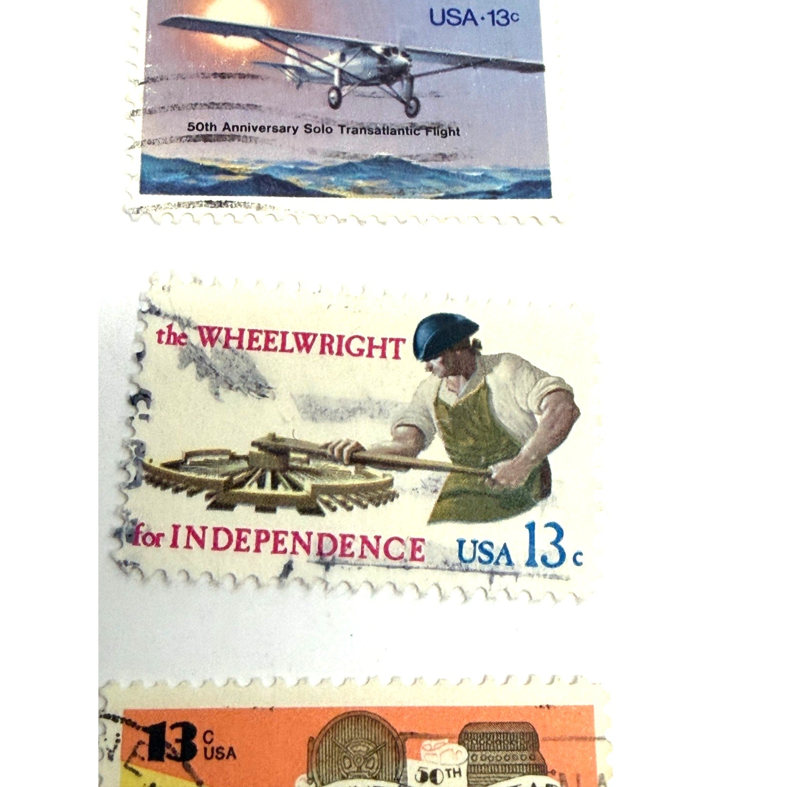 Vintage 1977 COMMEMORATIVE SET OF 8 U.S. POSTAGE STAMPS