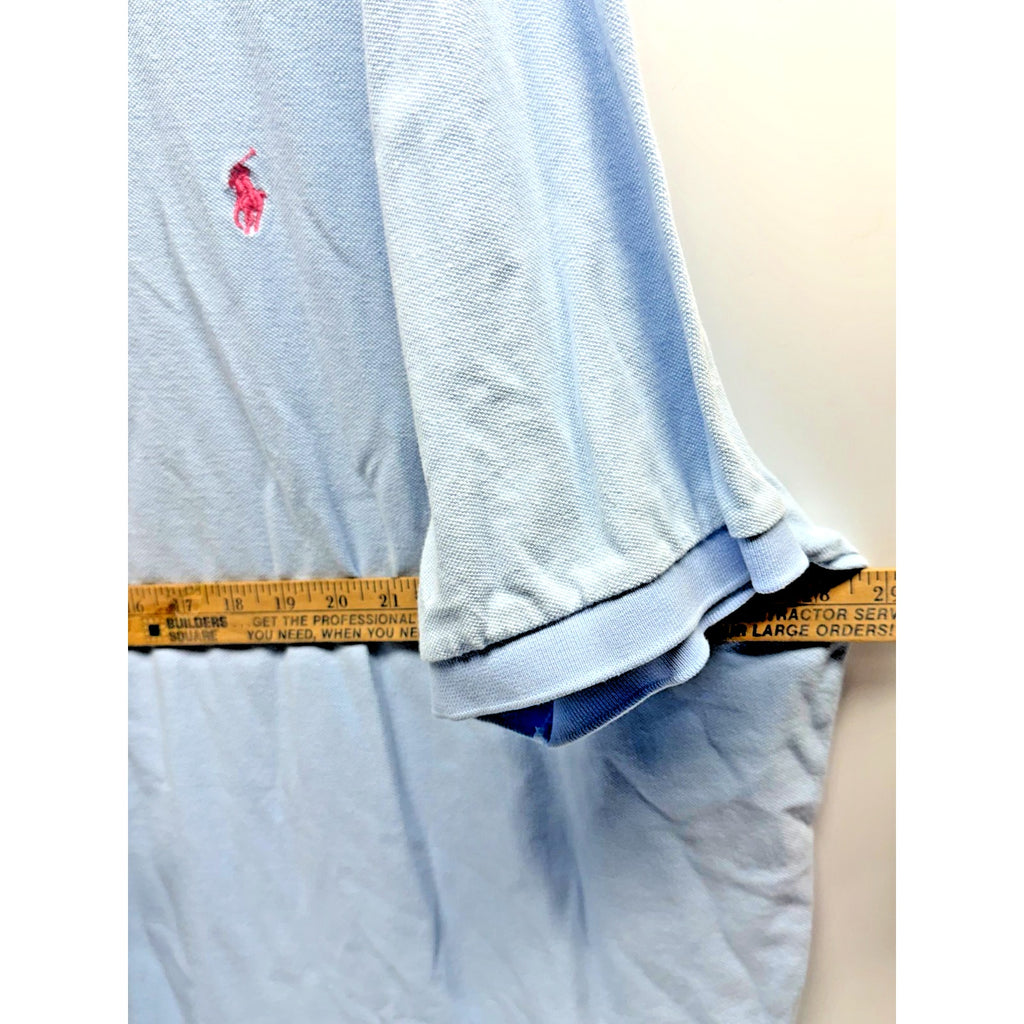 POLO Ralph Lauren Men's 4XB Big Classic Fit Short Sleeve Polo Shirt Light Blue