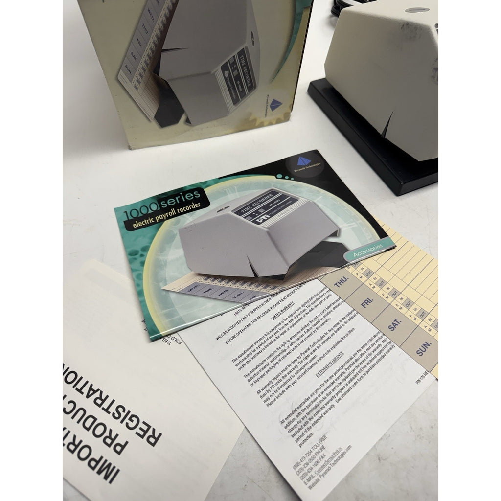 Vinrage NOS Pyramid Technologies 1000 Series Electric Payroll Recorder USA