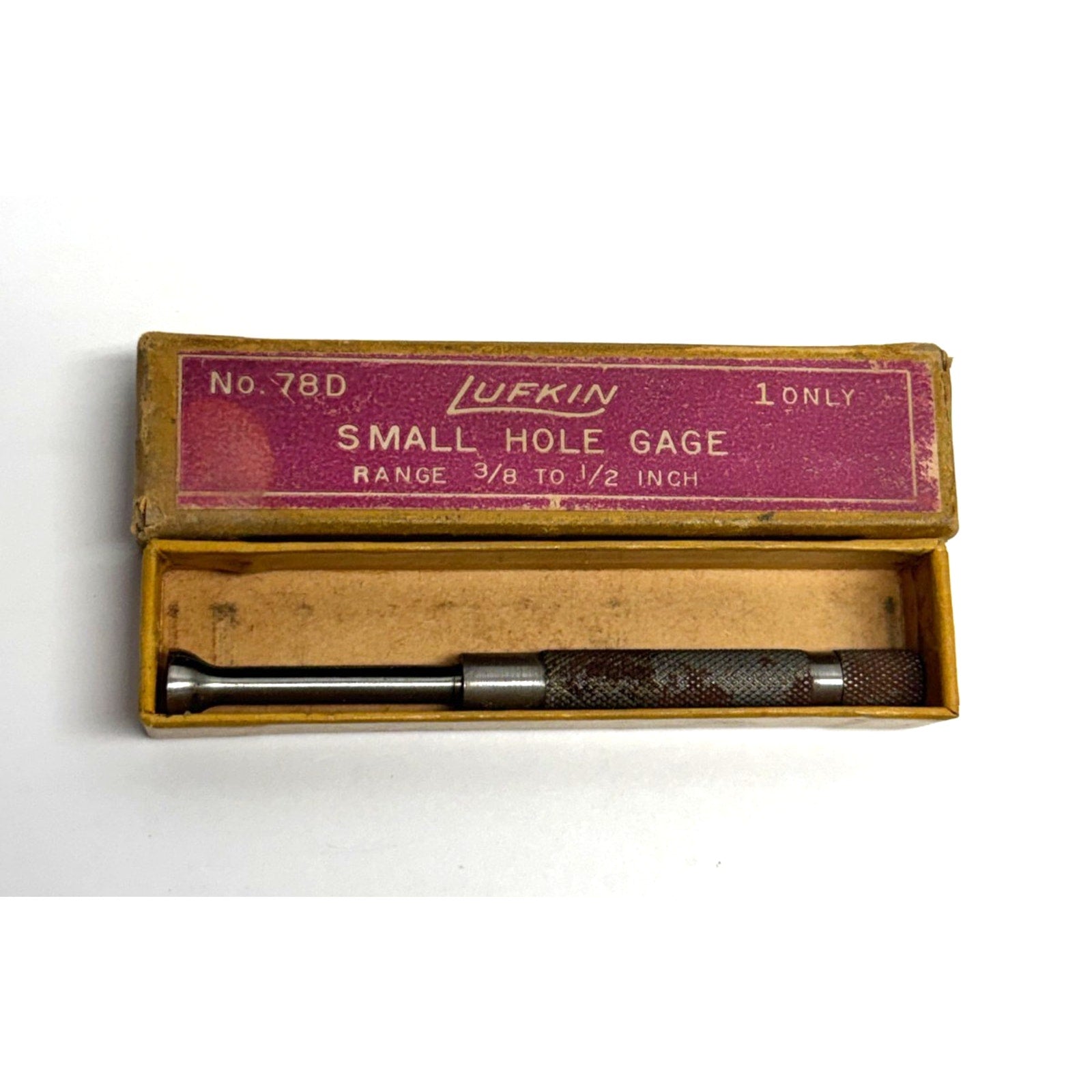 Vintage LUFKIN No. 78D Small Hole Gage 3/8" to 1/2" Range Machinist Tool