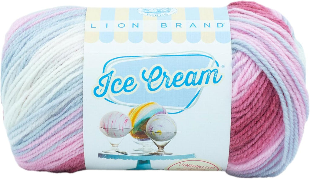 Cherries Jubilee Ice Cream Baby Yarn - Colorful DK Weight Acrylic for Knitting, Crochet & Crafts - Perfect for Baby Blankets, Hats & Sweaters!