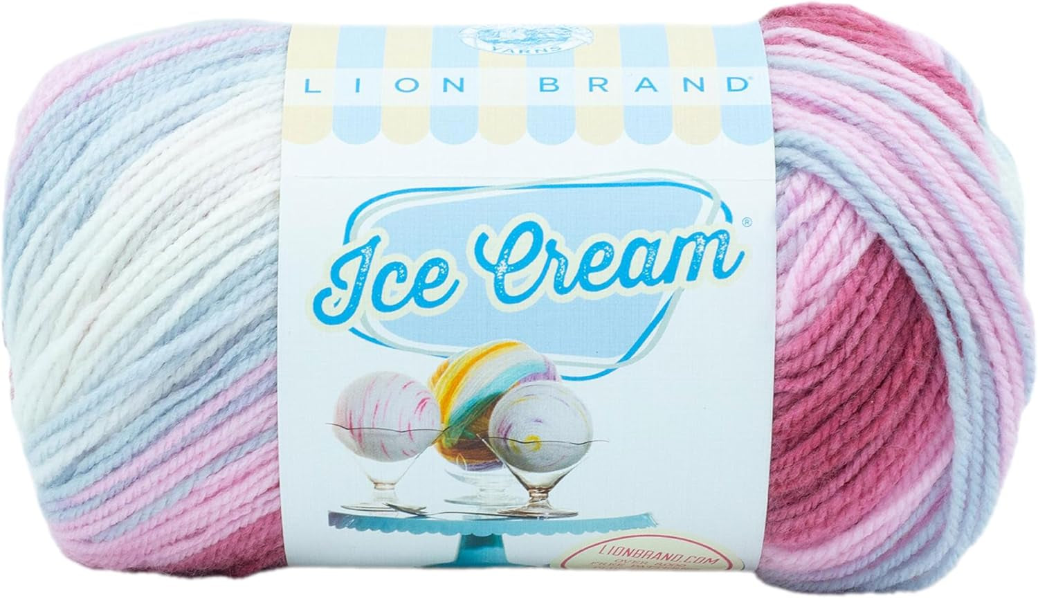 Cherries Jubilee Ice Cream Baby Yarn - Colorful DK Weight Acrylic for Knitting, Crochet & Crafts - Perfect for Baby Blankets, Hats & Sweaters!