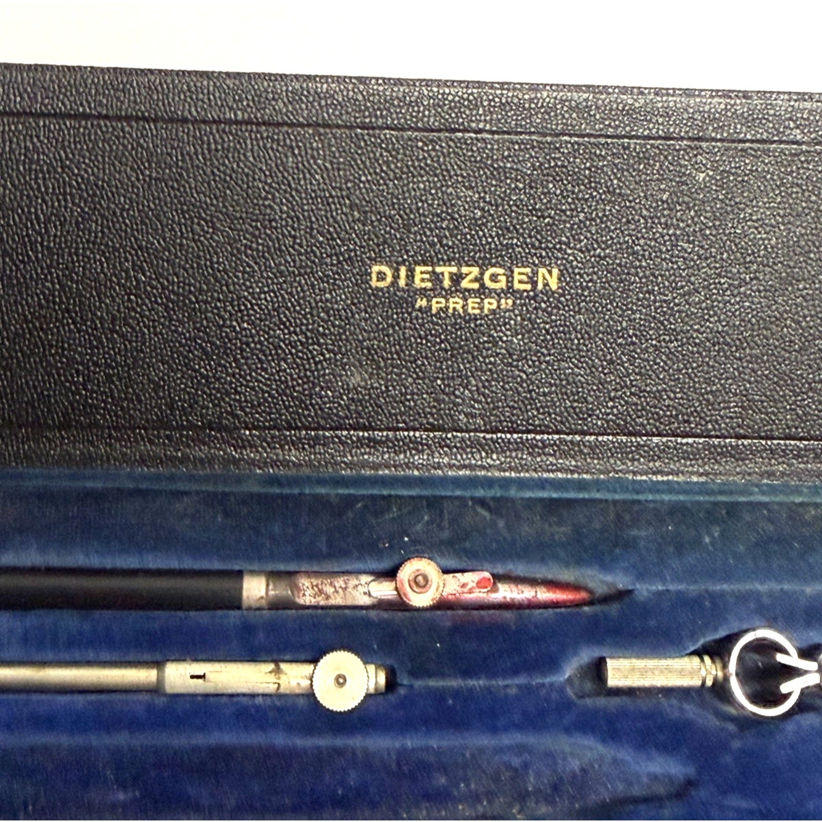 Vintage Dietzgen PREP Drafting Tool Set - Drawing Instruments w/ Case - 9pc