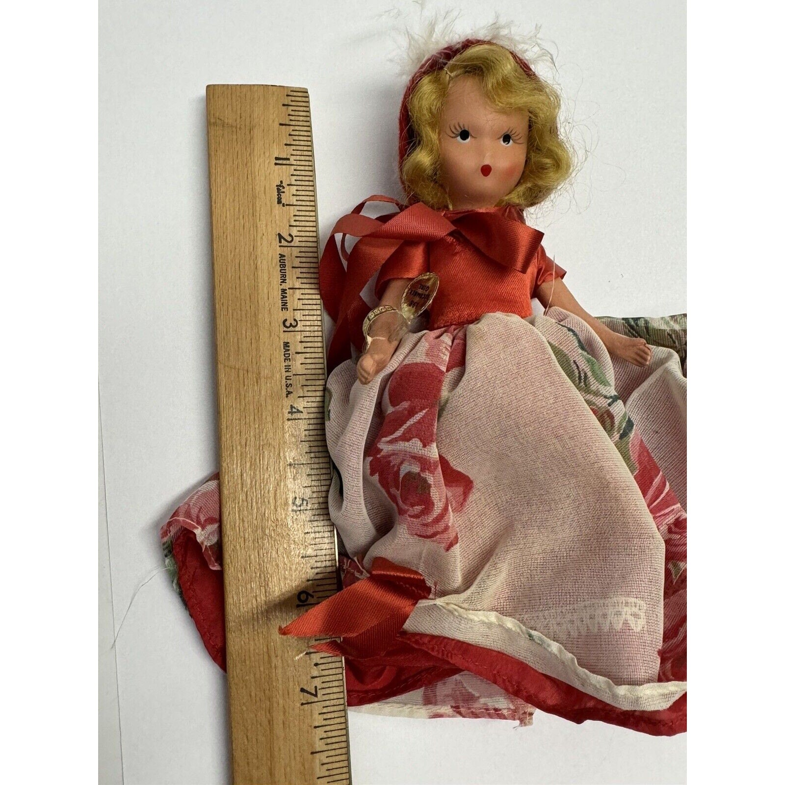 Vintage Nancy Ann Storybook Doll 198 December Bisque Doll 6.5"