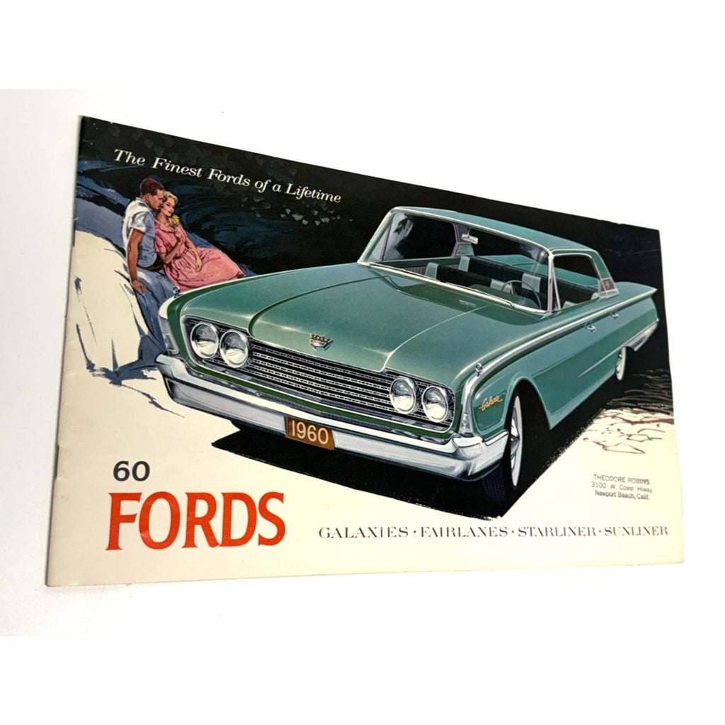 Vintage 1960 Ford Car Sales Brochure Galaxie Fairlane Starliner Sunliner