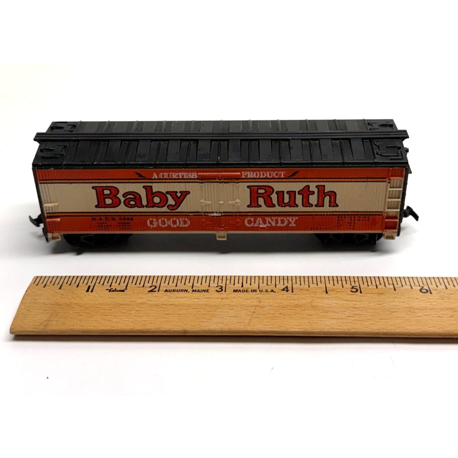 Vintage Model Railroad Box Car - Tyco - HO Scale Baby Ruth Good Candy NADX 5342
