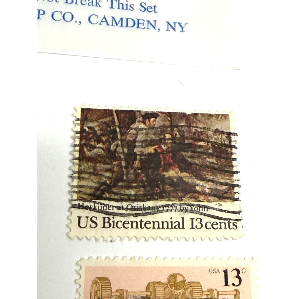 Vintage 1977 COMMEMORATIVE SET OF 8 U.S. POSTAGE STAMPS