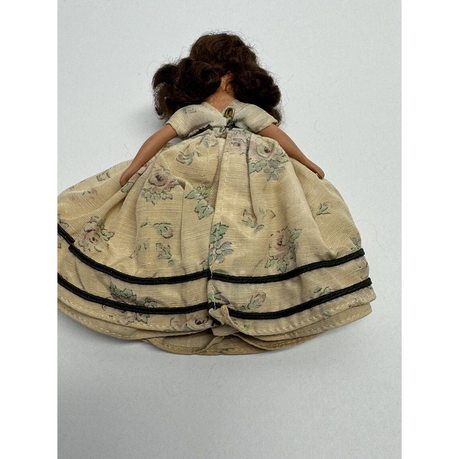 Vintage 1950s Nancy Ann Story Book Bisque Doll 5.5" Brown Hair