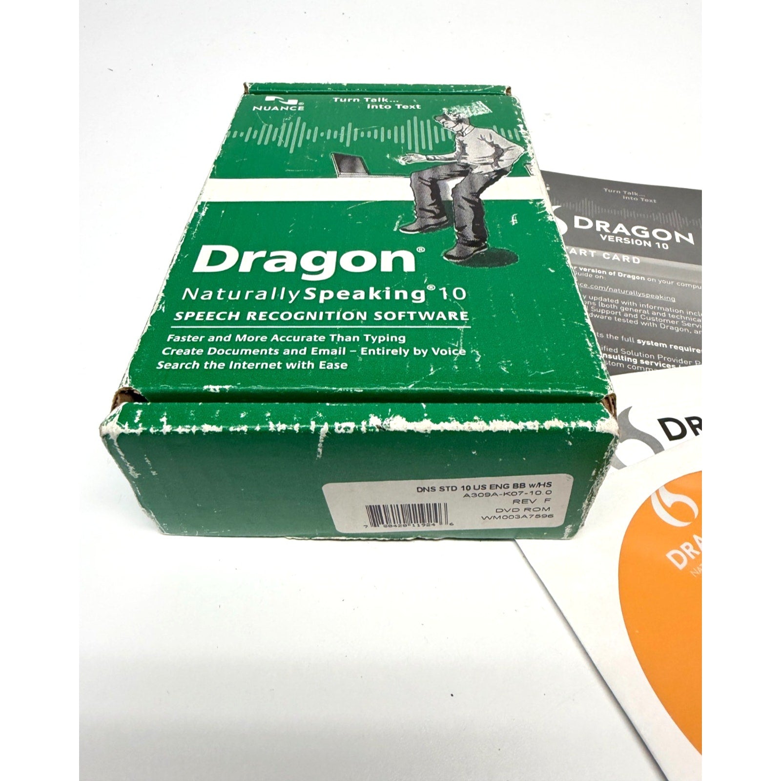 Vintage Nuance Dragon NaturallySpeaking 10 Standard PC Complete CIB New