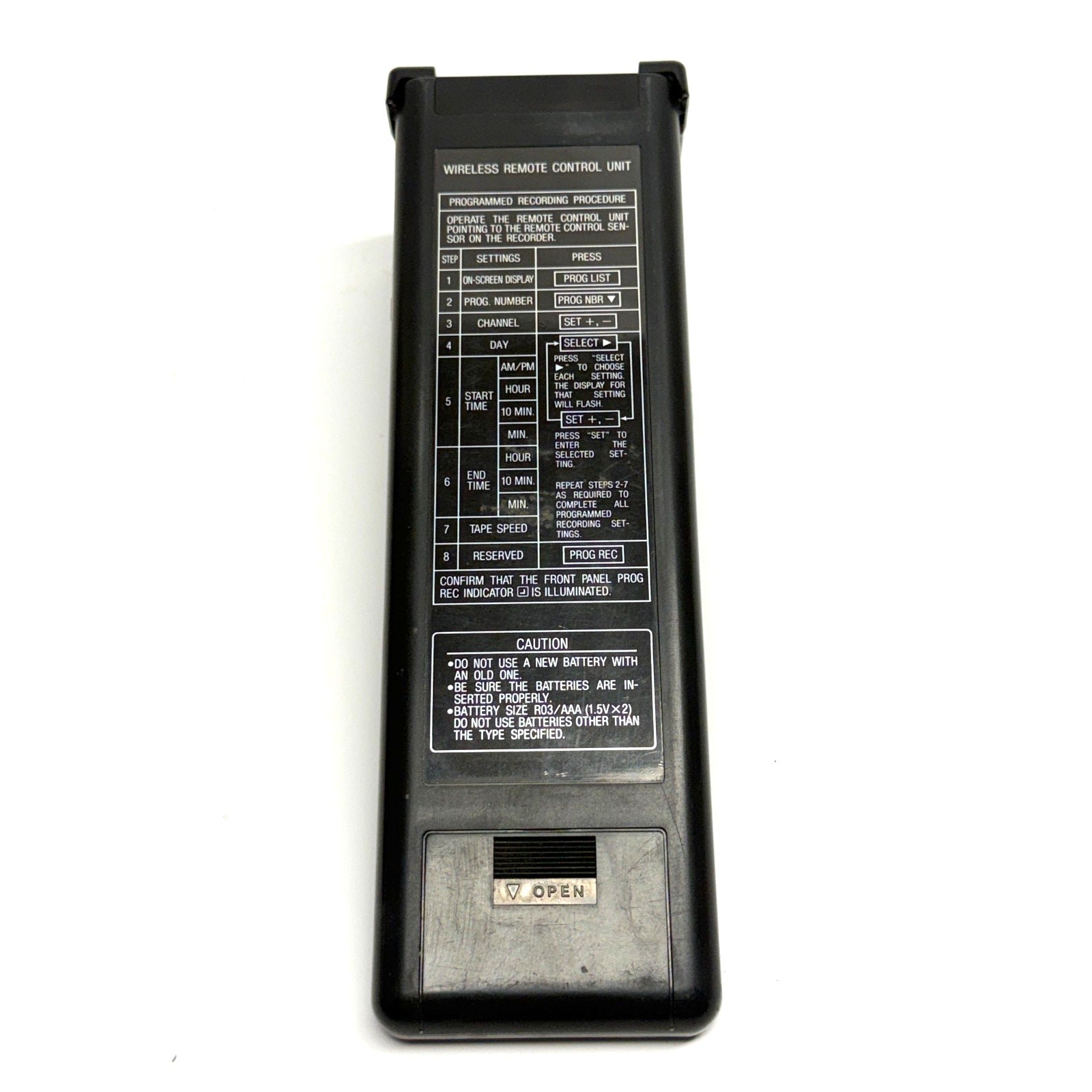 Vintage Genuine Mitsubishi 939P260A1 VCR Remote Control OEM Tested HS-U30 HS-U50