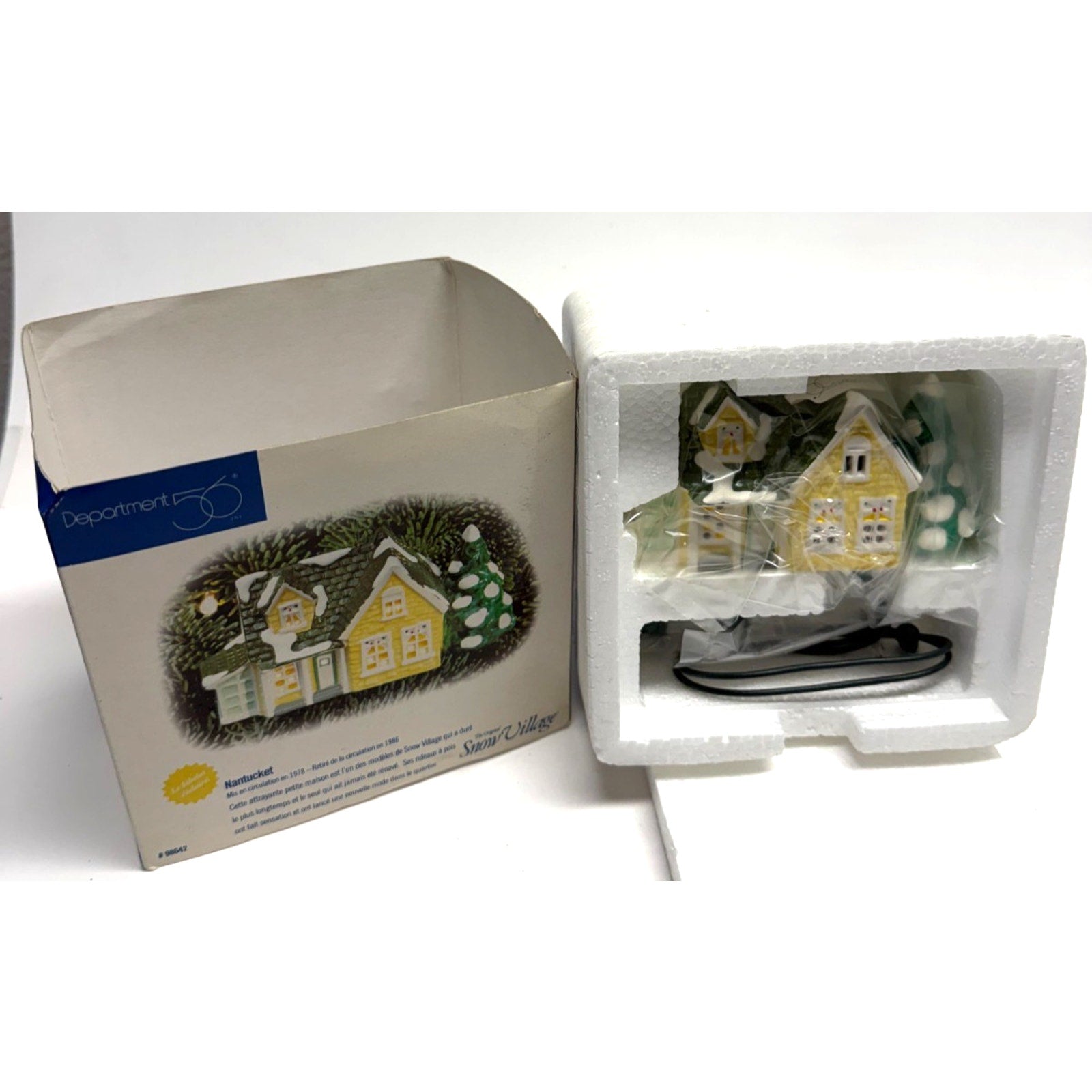 VTG Dept 56 Snow Village 98642 Nantucket Lighted Classic Christmas Ornament 1998