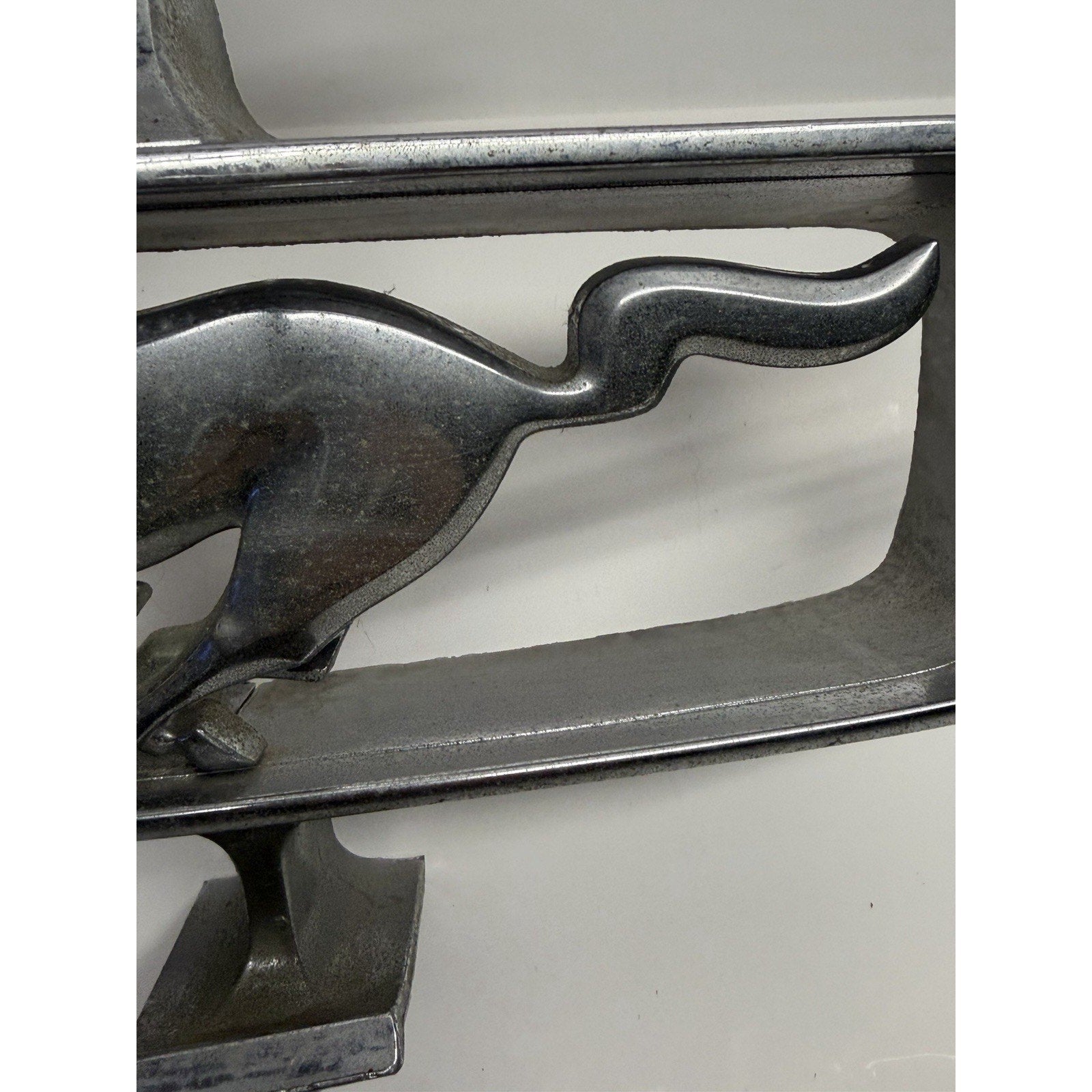 VINTAGE 1964 Ford Mustang Grille Center Ornament Stallion Horse Chrome Emblem