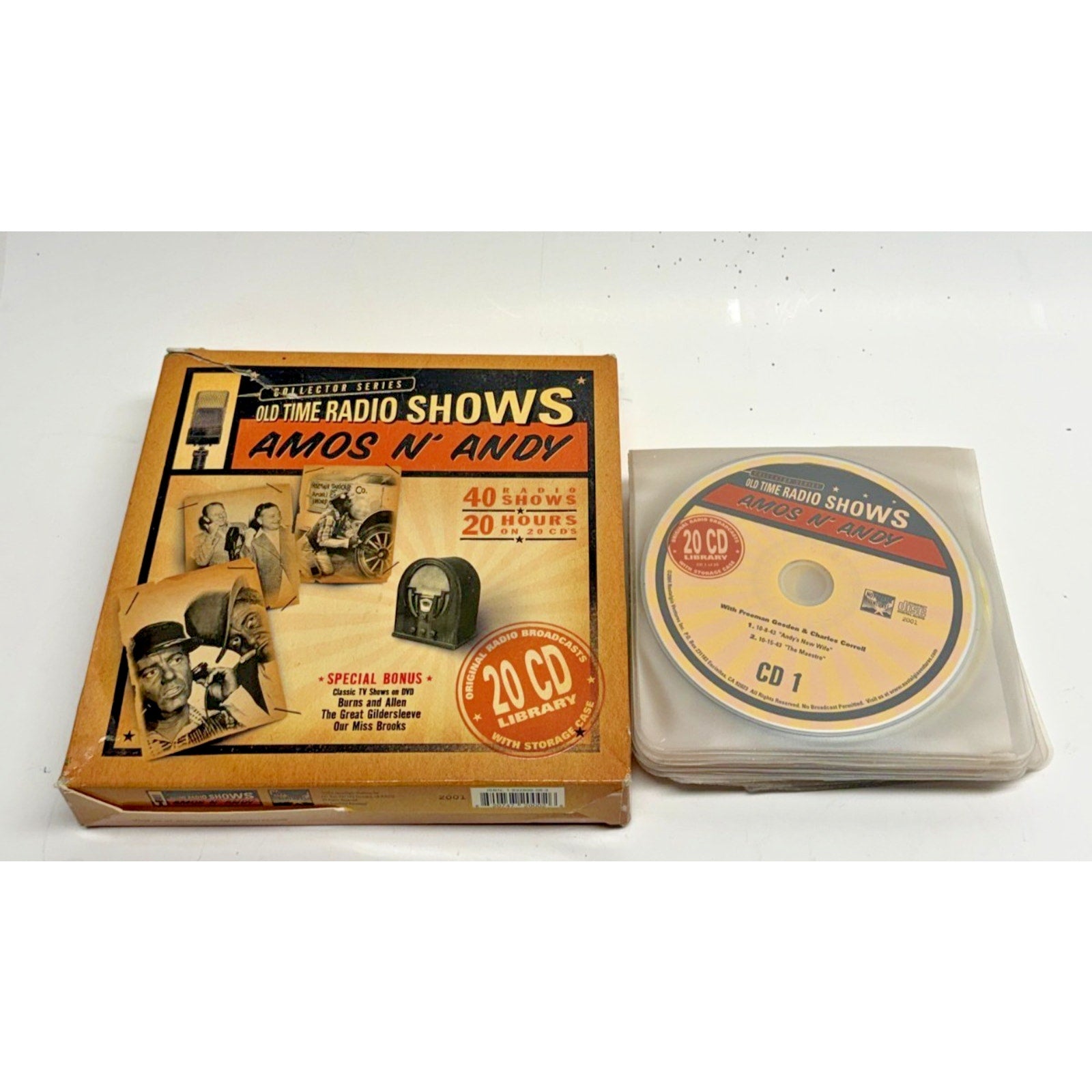 Vtg Amos N’ Andy Old Time Radio Shows Original Radio Broadcasts 20 CDs Box Set
