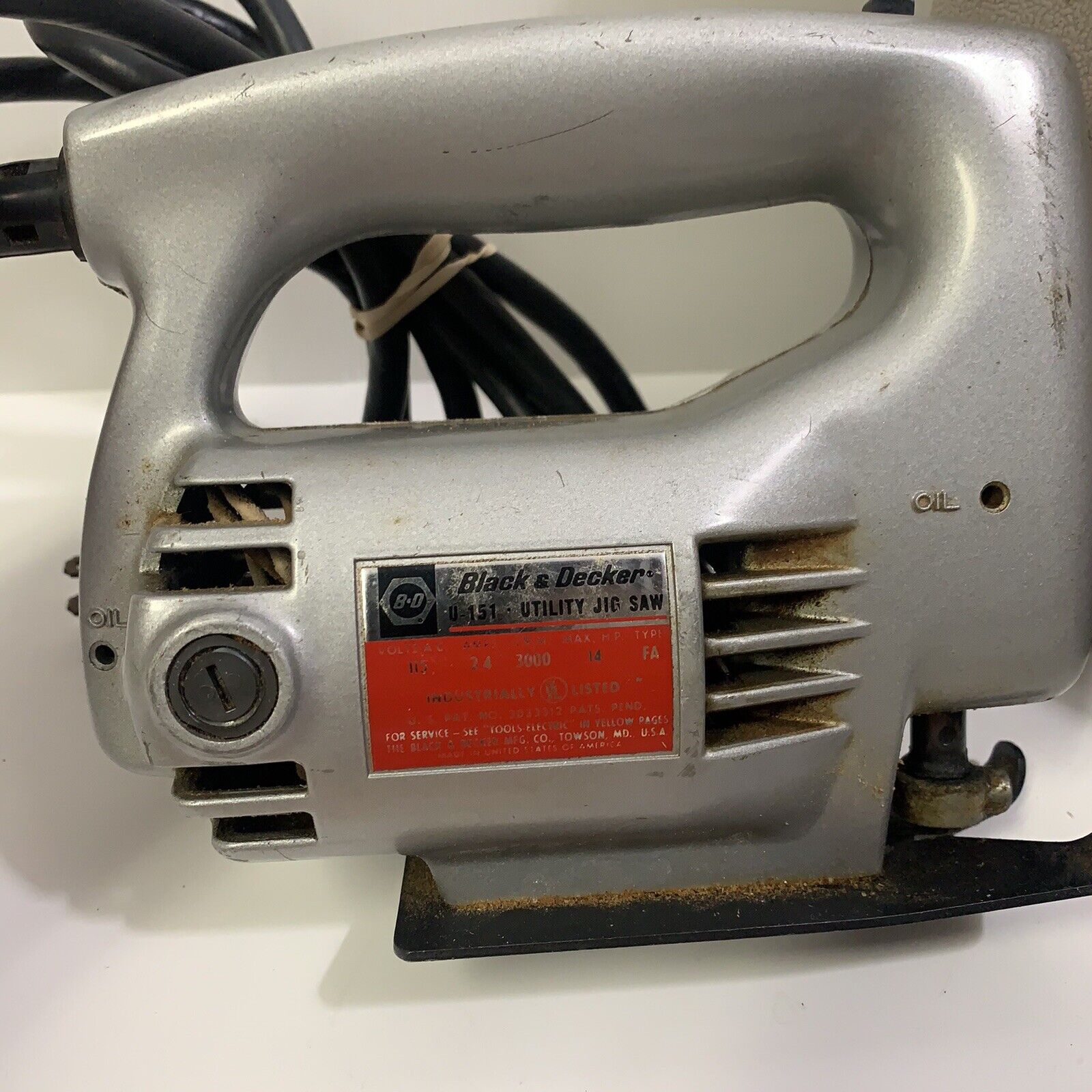 Vintage Black & Decker U-151 Electric Jigsaw w/Lots of Accessories: Works Great