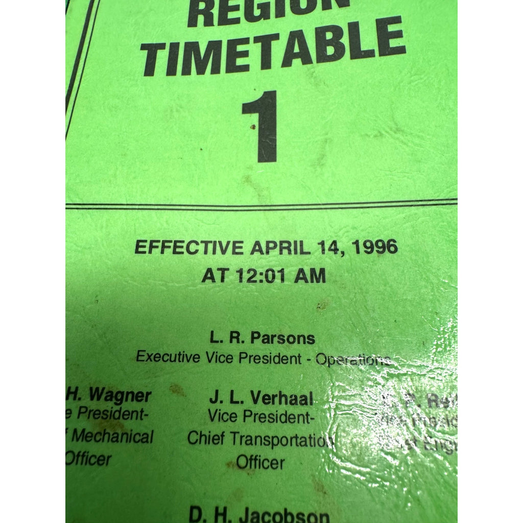Vintage Lot of 5 1981 Timetable 12 Los Angeles Division Southern Pacific