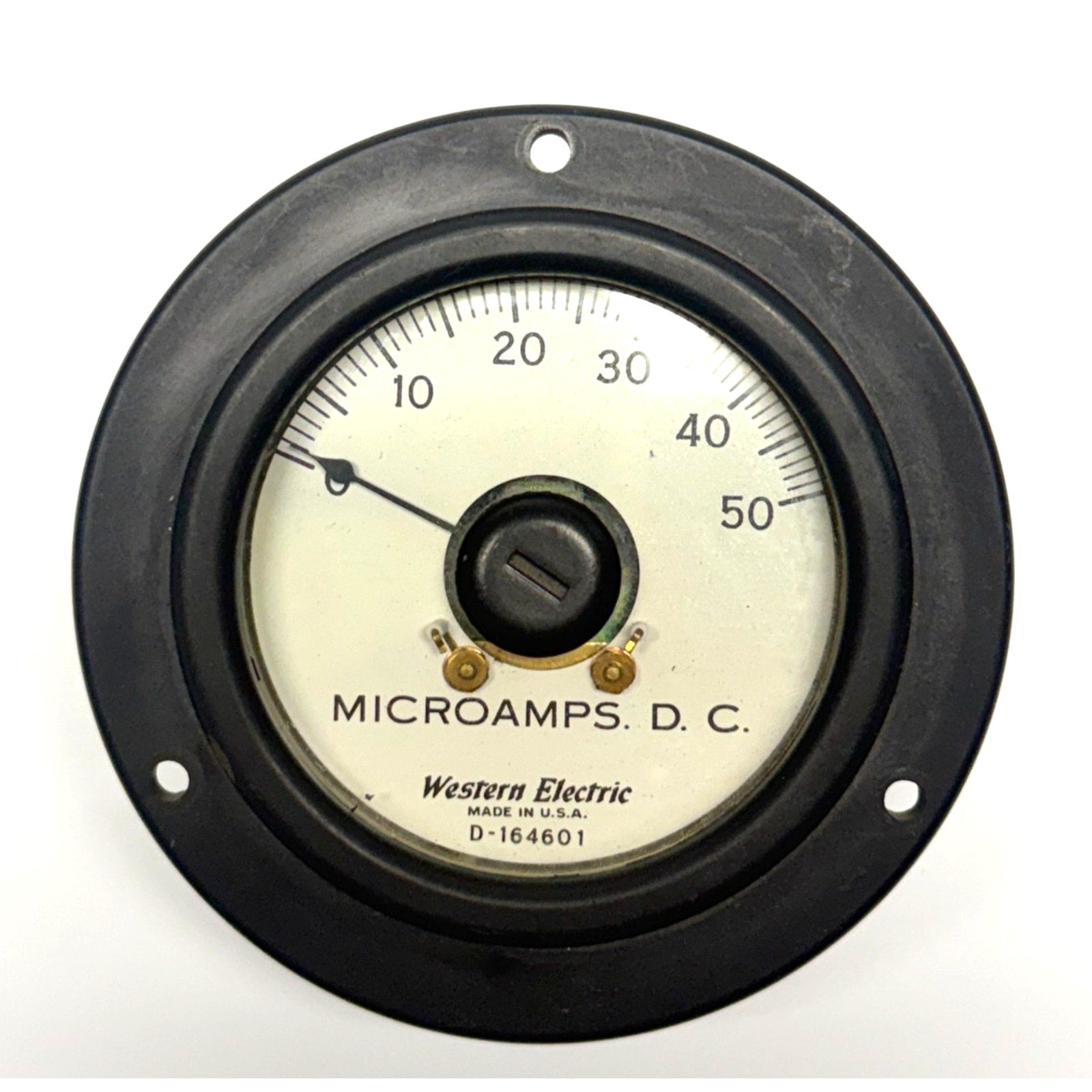 Vintage Western Electric DC Microamperes Panel Meter Gauge 0-50 uA D-164601