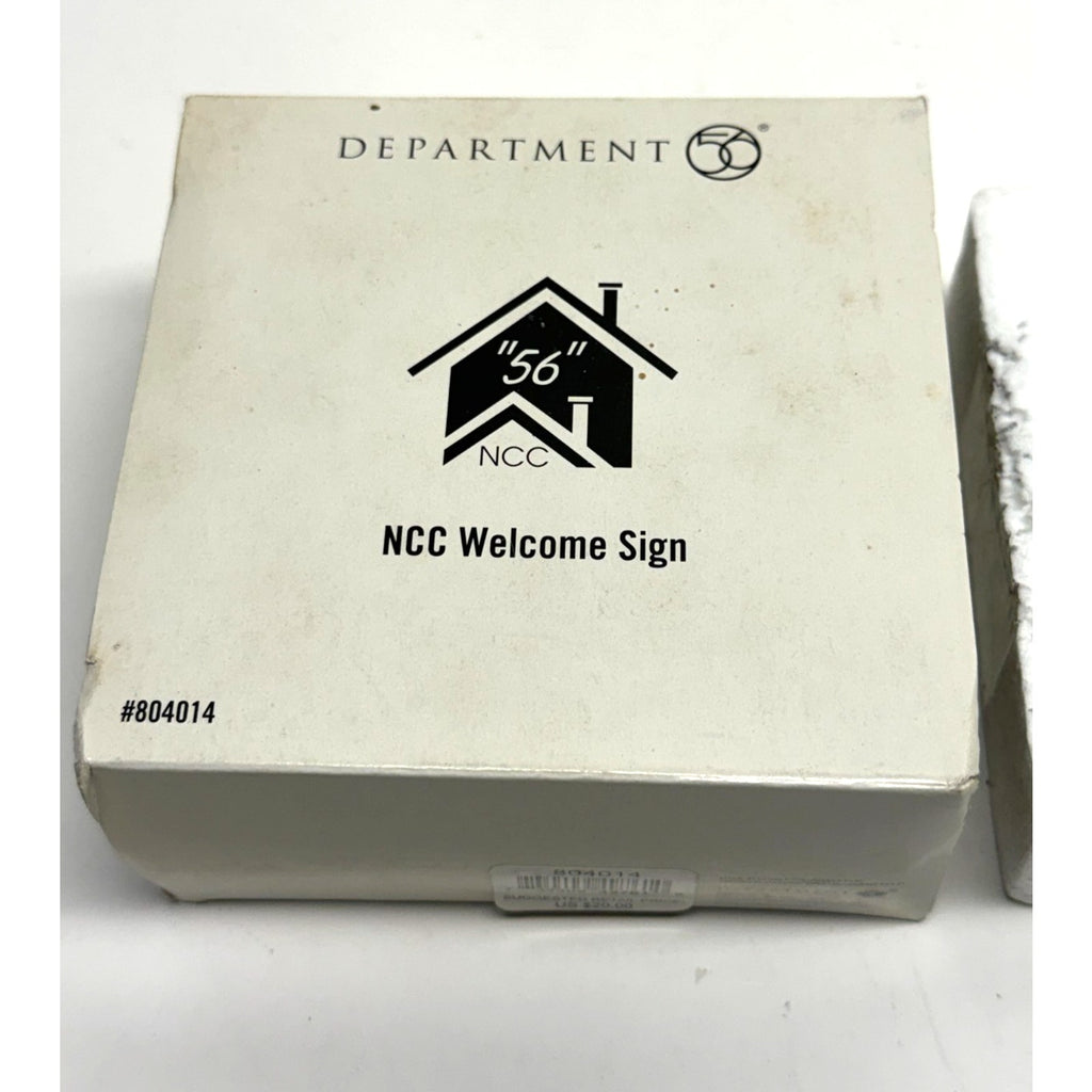 VTG Dept. 56 NCC Club Welcome Home Sign Issued 2008 Snow Village 804014