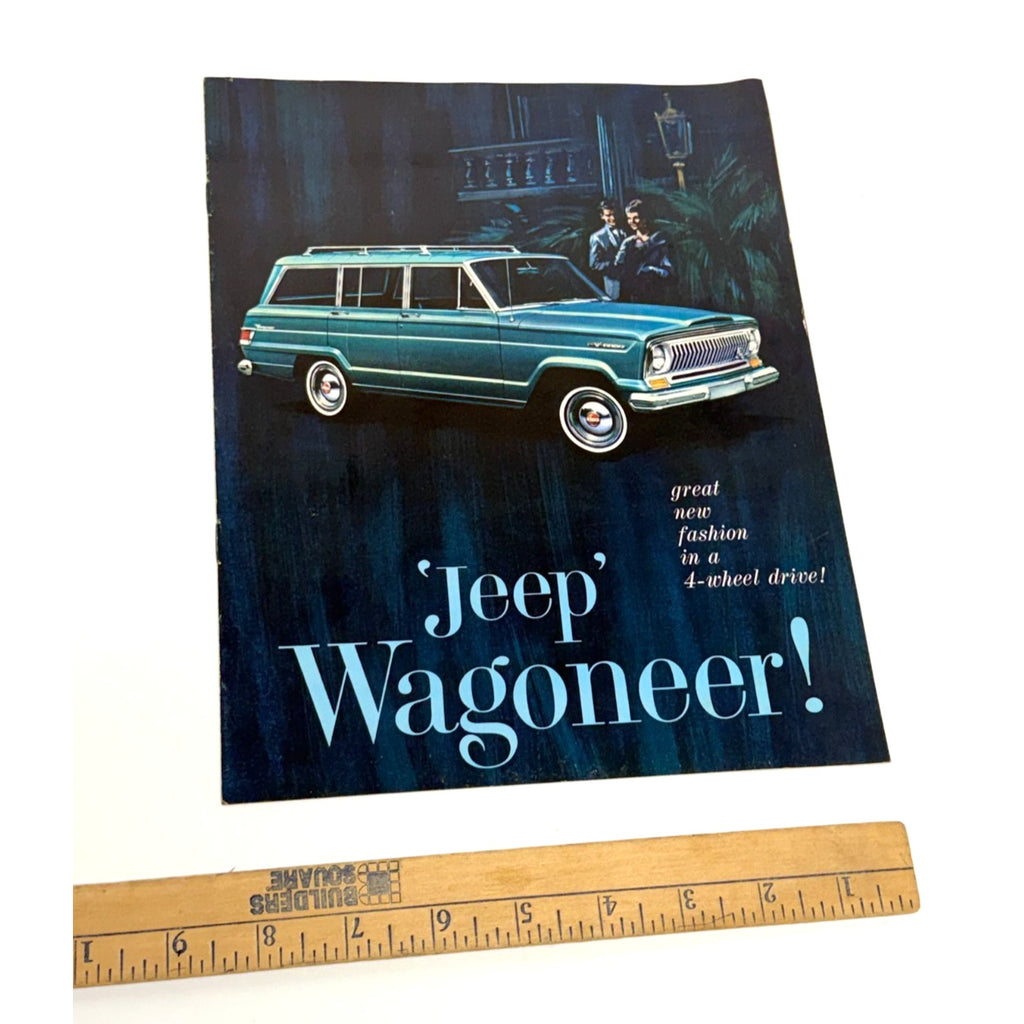 Vtg 1965 Kaiser Jeep Wagoneer Dealer Sales Brochure Catalog Original Car SalesAd