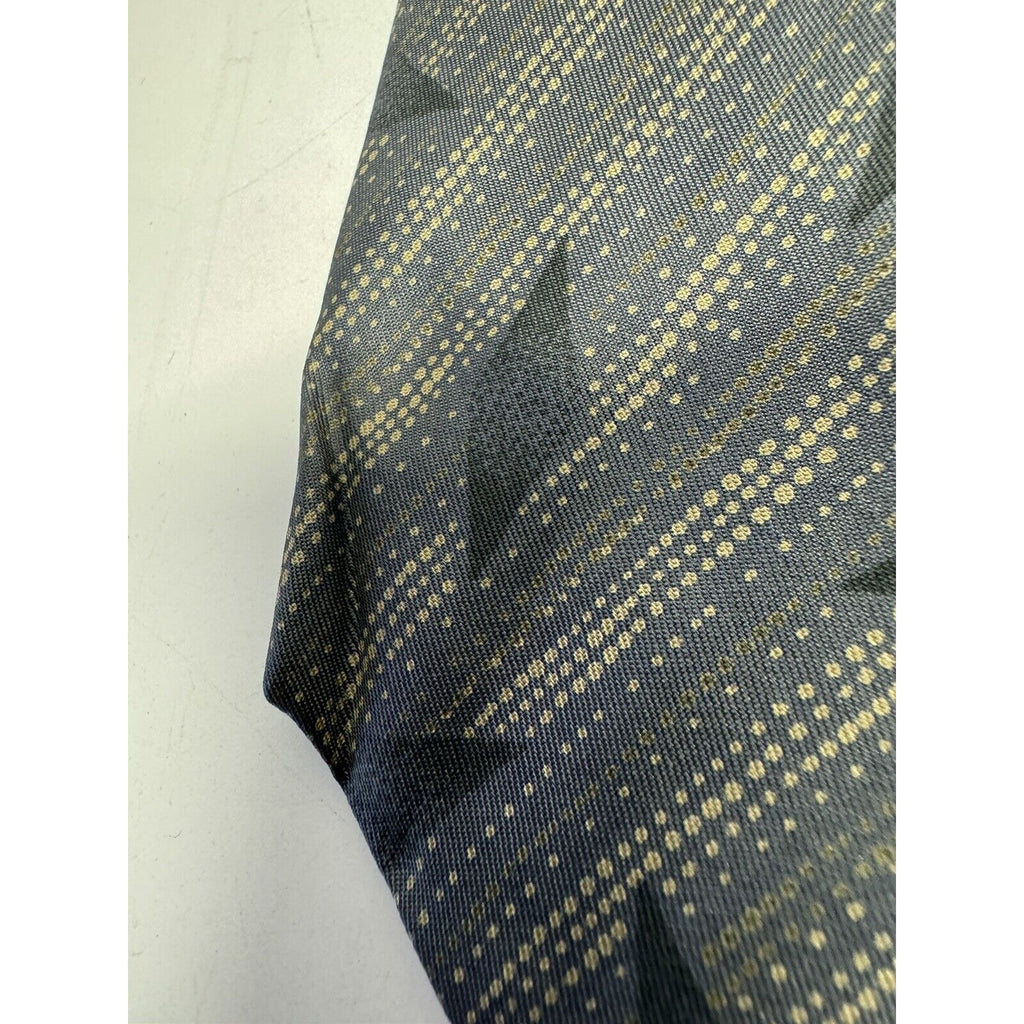VINTAGE GIORGIO ARMANI NECKTIE 100% SILK Made in ITALY Gray w/Square Logo