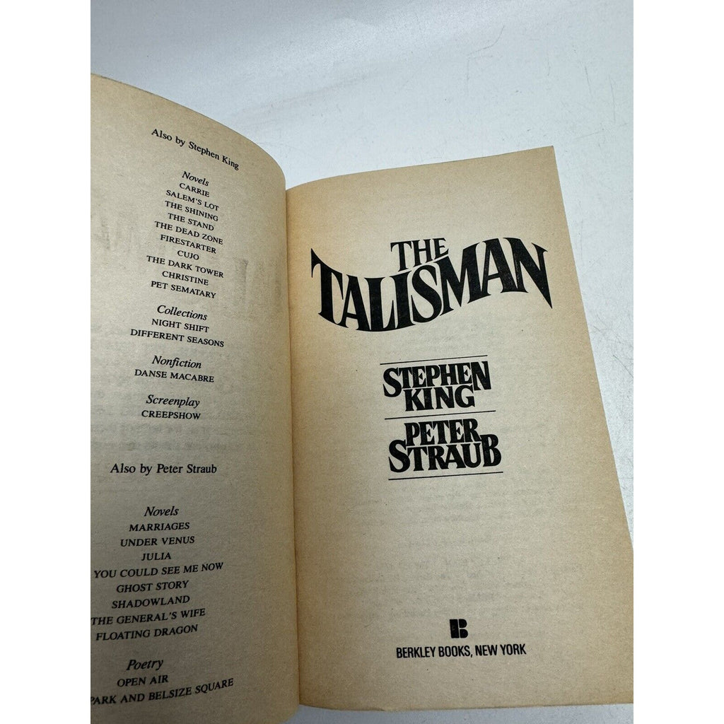 VINTAGE The Talisman Stephen King Peter Straub Paperback Berkley 1984 MINT!