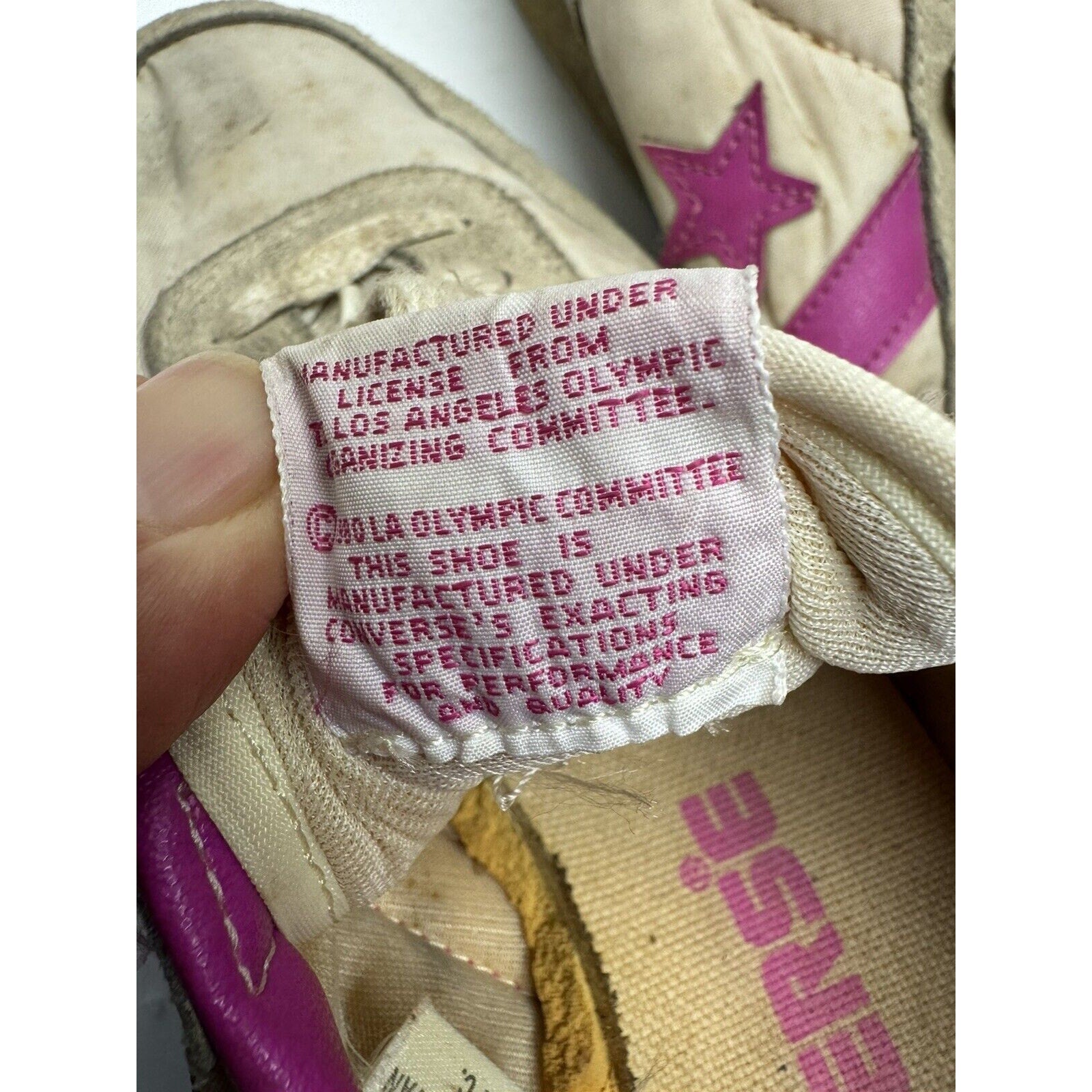 VINTAGE Converse L.A Olympics 1980's Magenta Trainers US Men's Size 9
