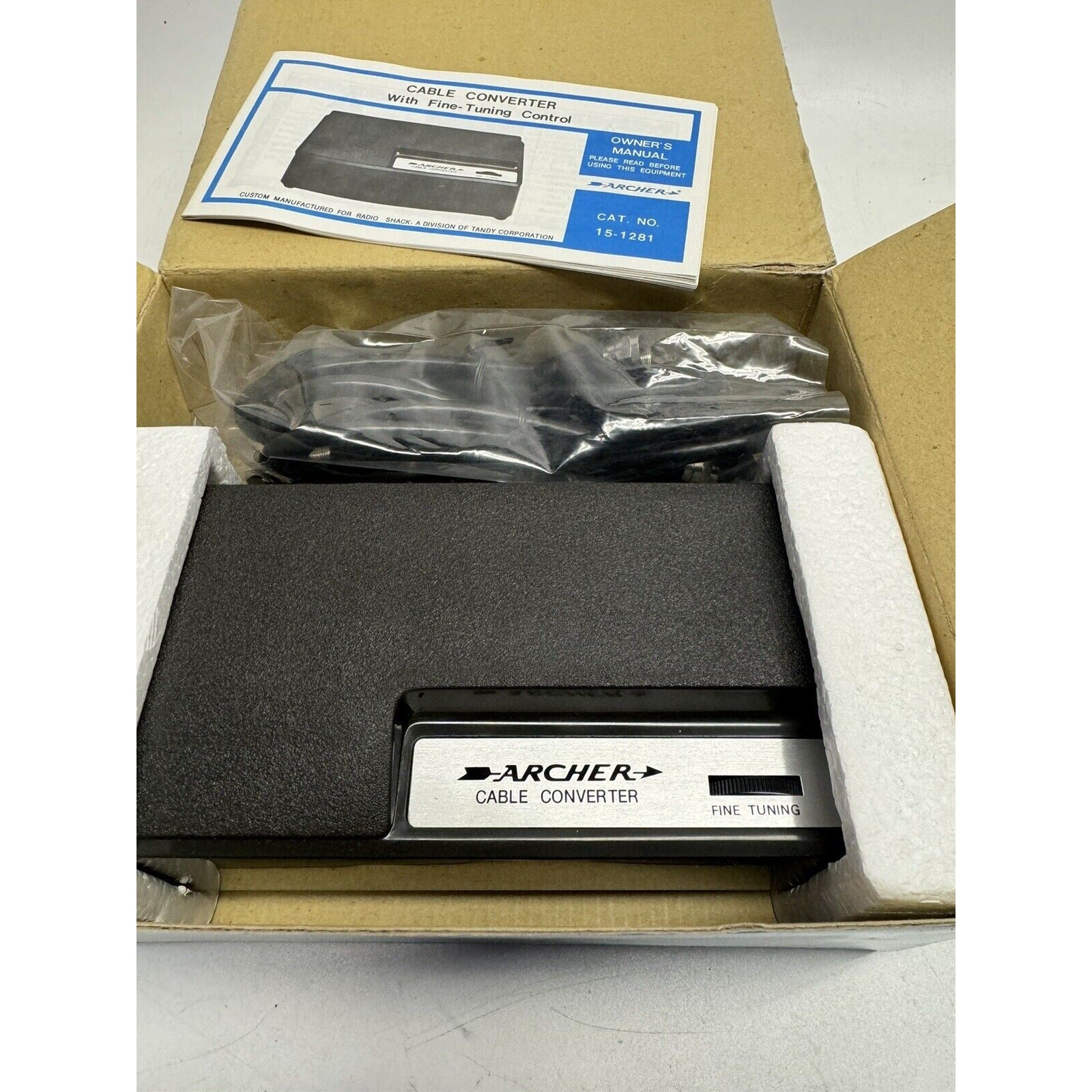 VINTAGE SEALED NEW Archer Tunable TV Cable Converter #15-1281 Radio Shack
