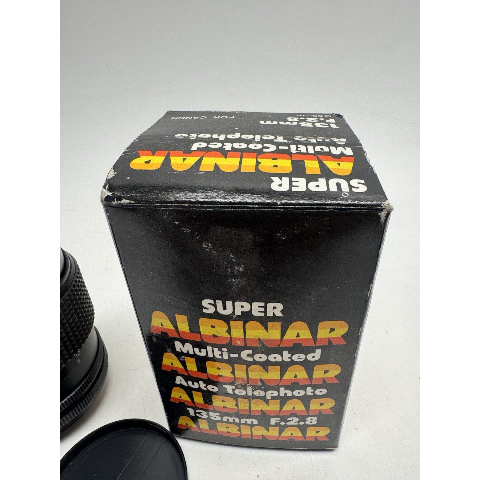 Vintage NOS Super Albinar 135MM F 2.8 Auto Telephoto Coated Lens Canon AE JAPAN