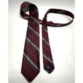 VINTAGE Robert Talbott Men's Red Striped 100% Silk Necktie