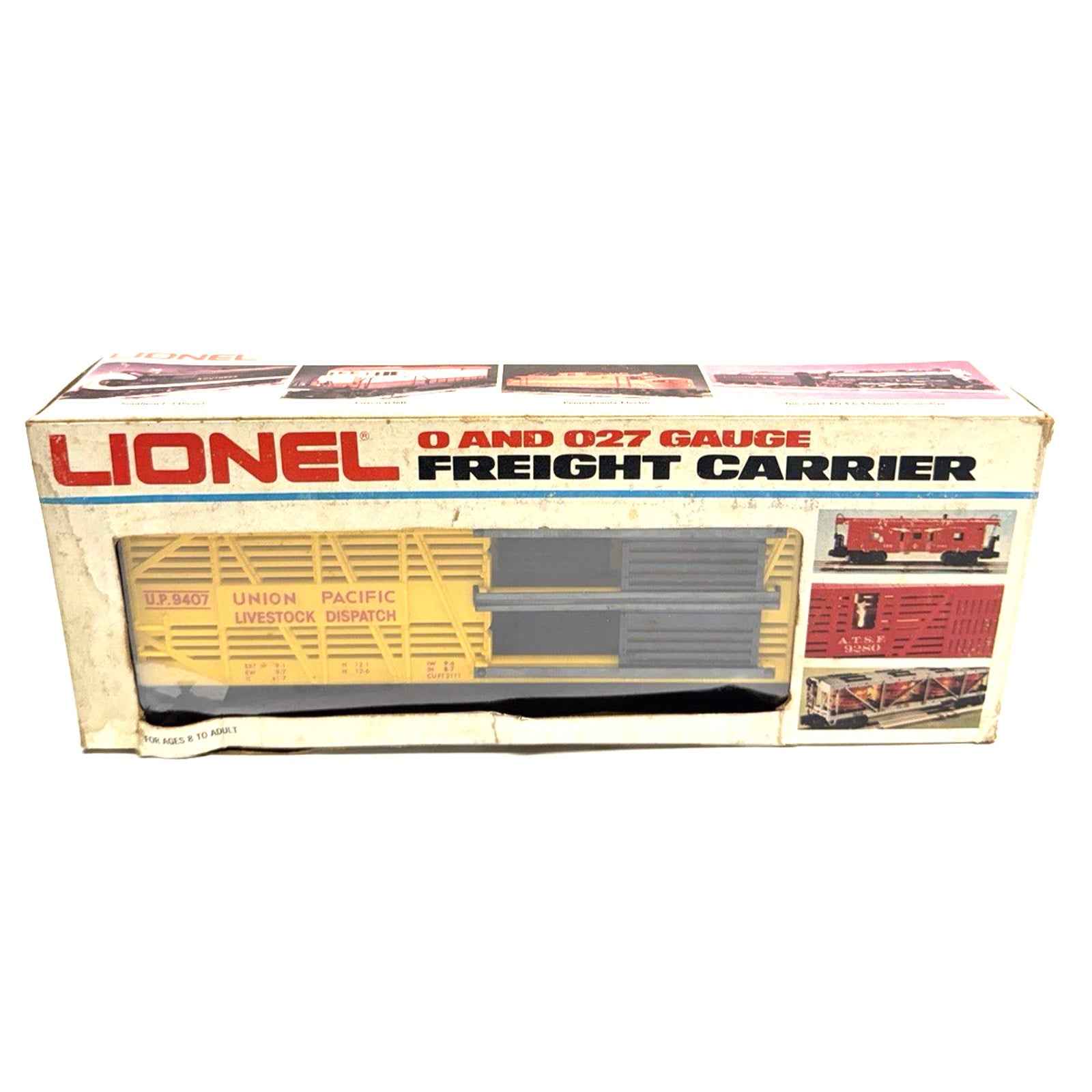 Vintage Lionel O 027 Union Pacific Stock Car Freight Carrier 6-9407 Train. 3155