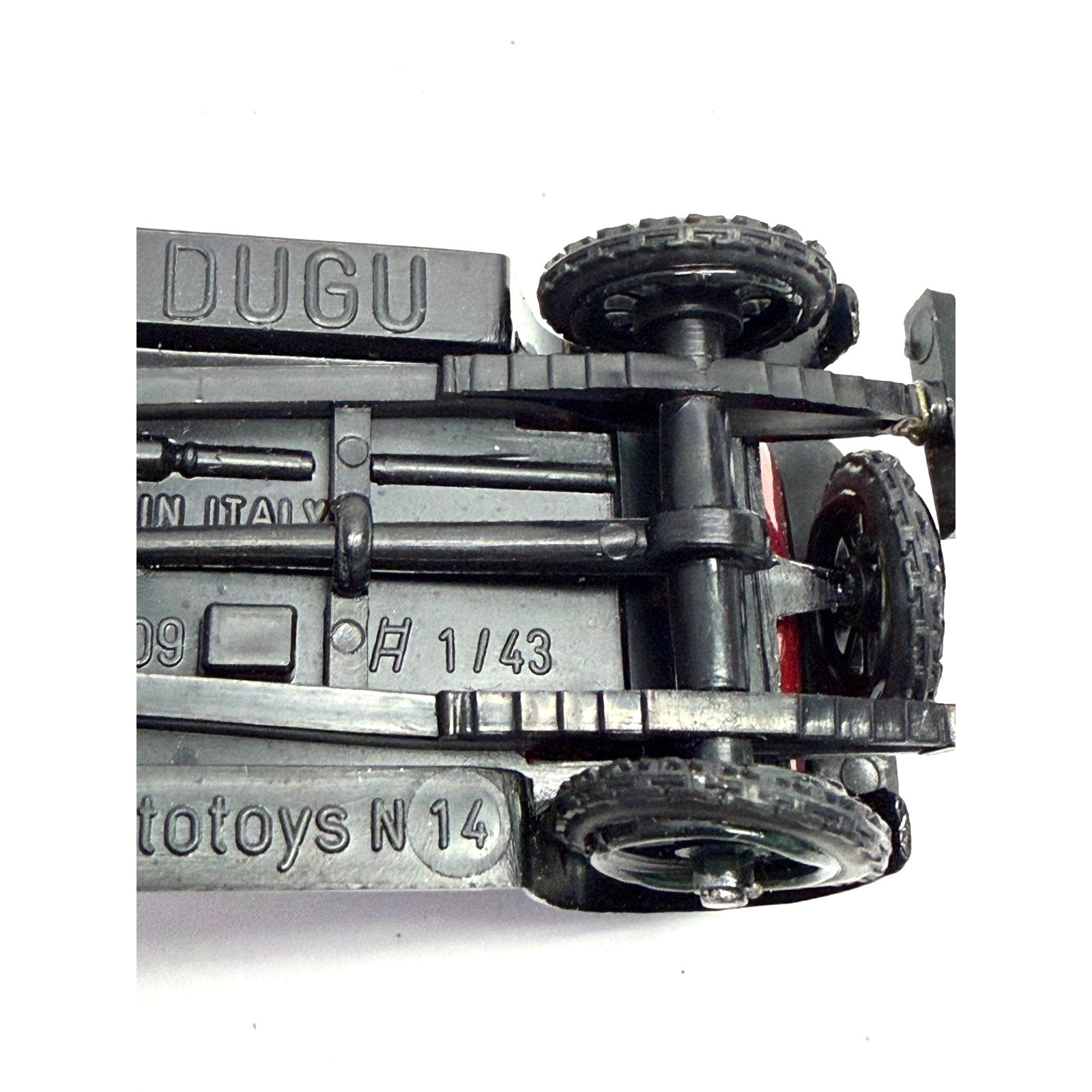 Vintage Dugu 1/43 Scale Fiat 509 Sedan 1924 Maroon/Black Diecast