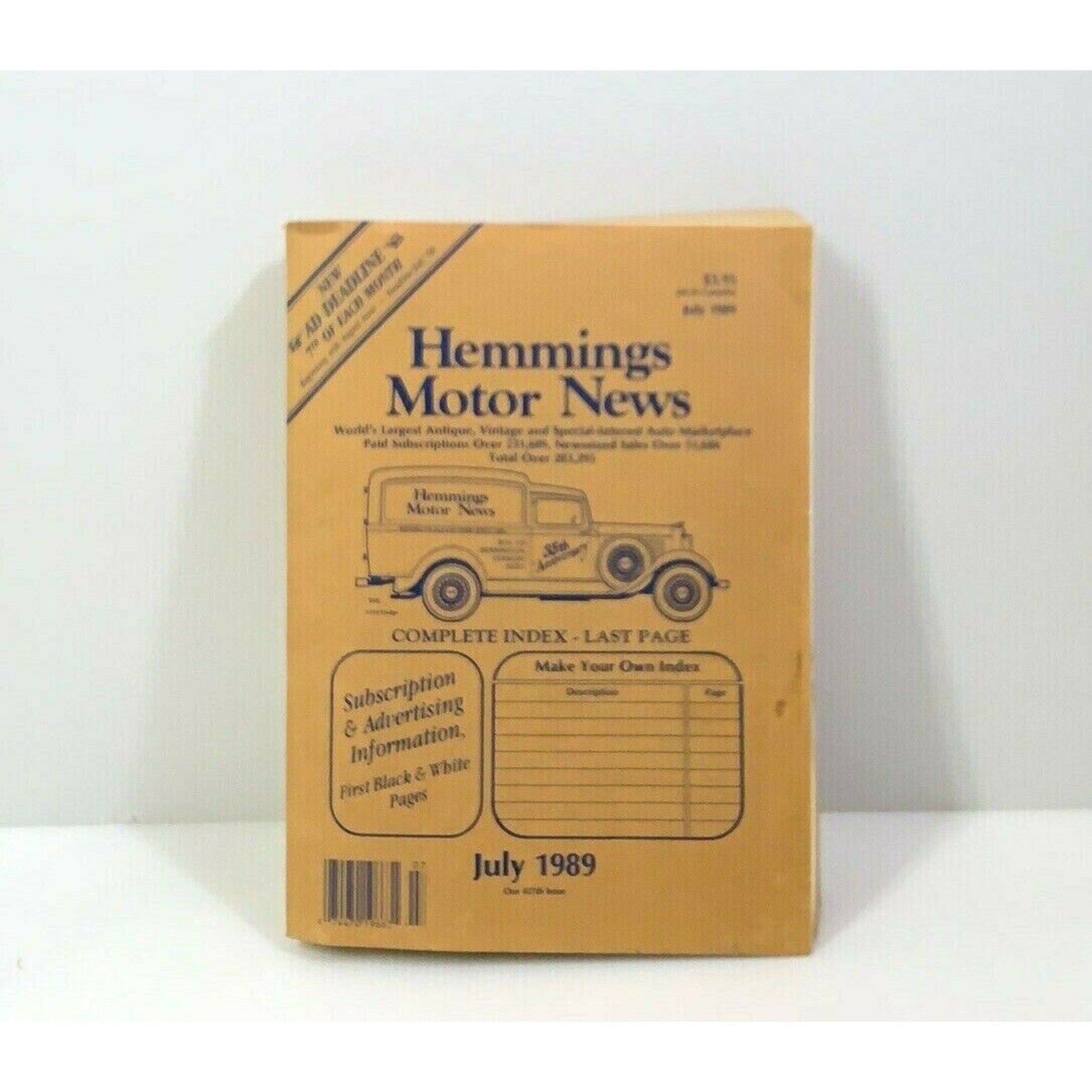 VINTAGE GENTLY USED Hemmings Motor News - June 1989