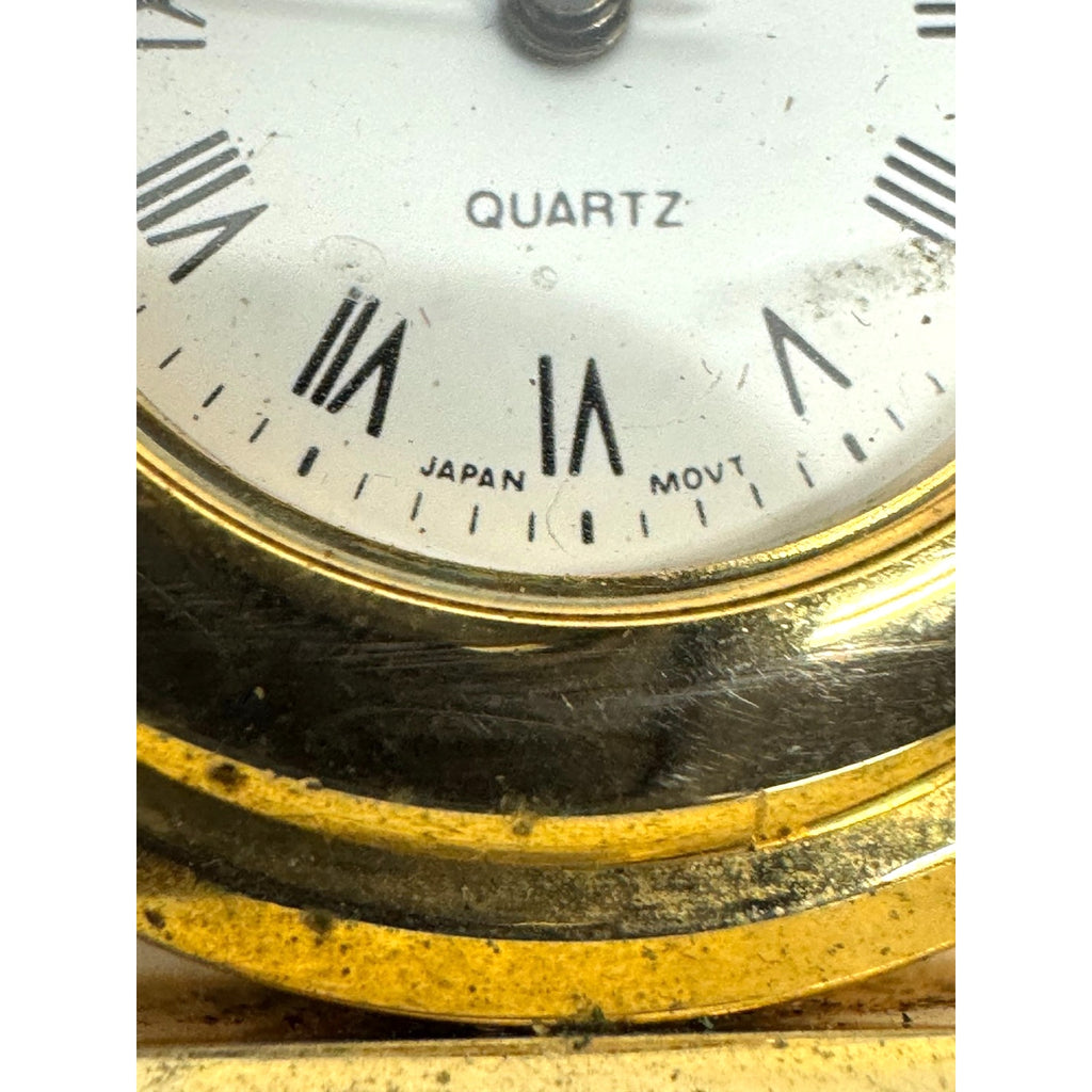 Vintage Cenere Miniature Brass Clock