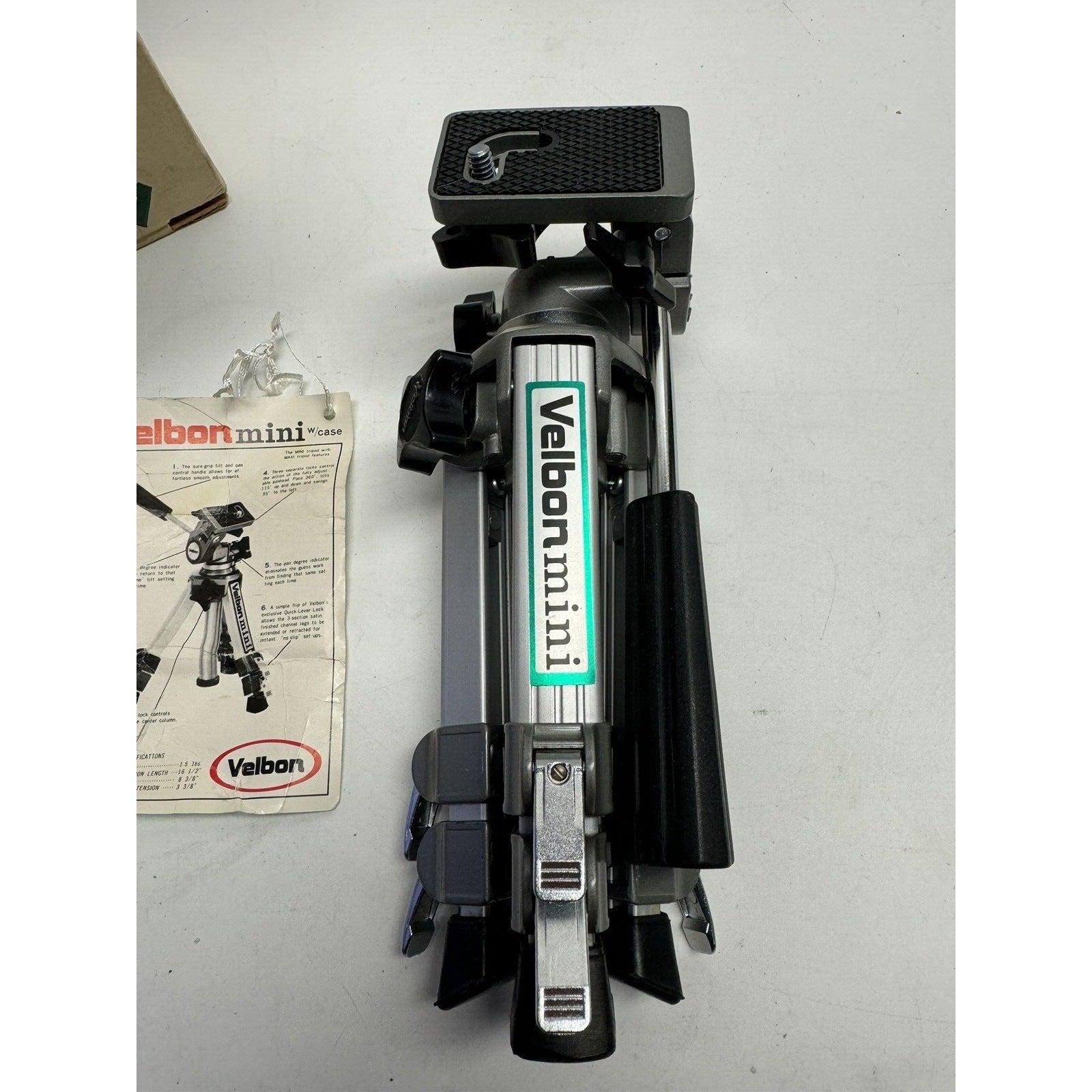 Vintage "RARE" NOS Velbon Mini Tripod Camera Stand Panhead PH-128 w/Original Box