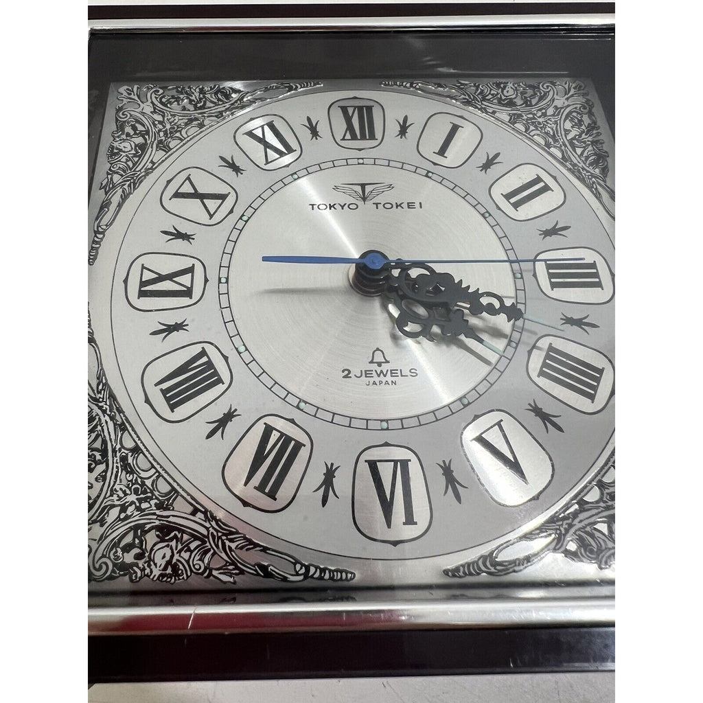 VINTAGE 60/70 Tokyo Takei 8 2 Jewels Mantel Clock Fully Working Made in Japan
