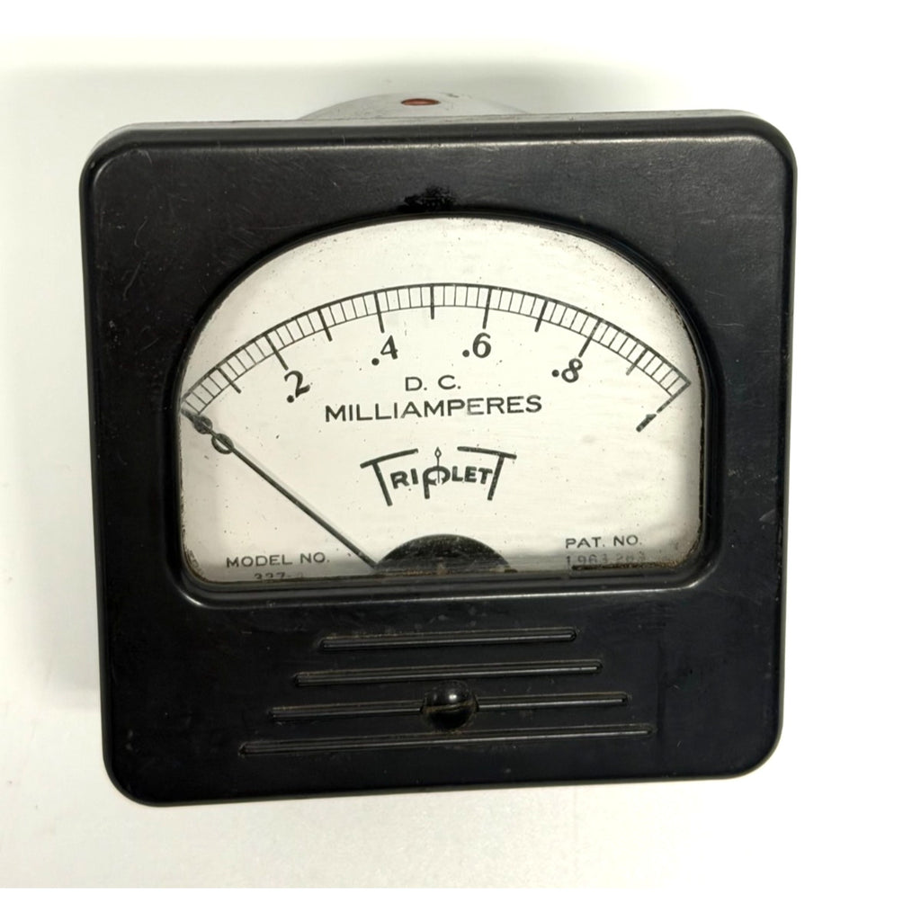 Vintage Triplett Model 327-A DC Milliamperes Panel Meter Analog Gauge