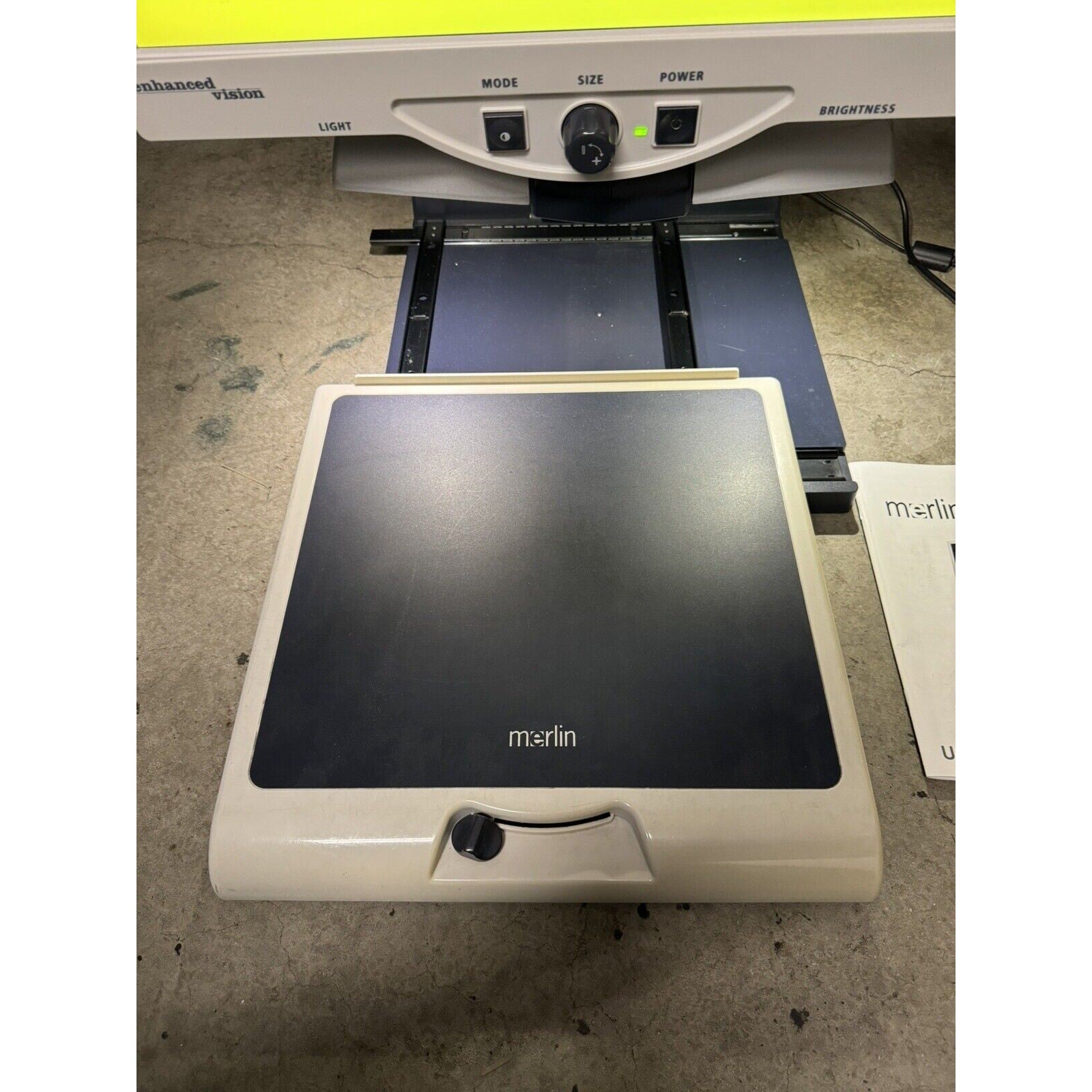 VINTAGE Enhanced Vision Merlin 19" LCD FLEX Low Vision Magnifier Reader 65X