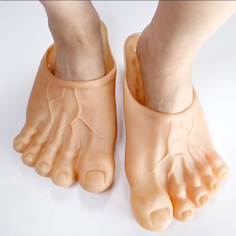 Step Into Fun with Our Hilarious Big Foot Slippers for Men and Women - Perfect for Pranks and Cozy Bathroom Wear!