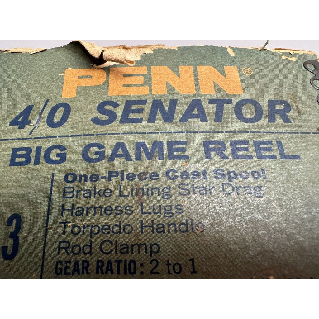 VINTAGE Penn Senator 4/0 #113 Conventional Big Game Saltwater Fishing Reel USA